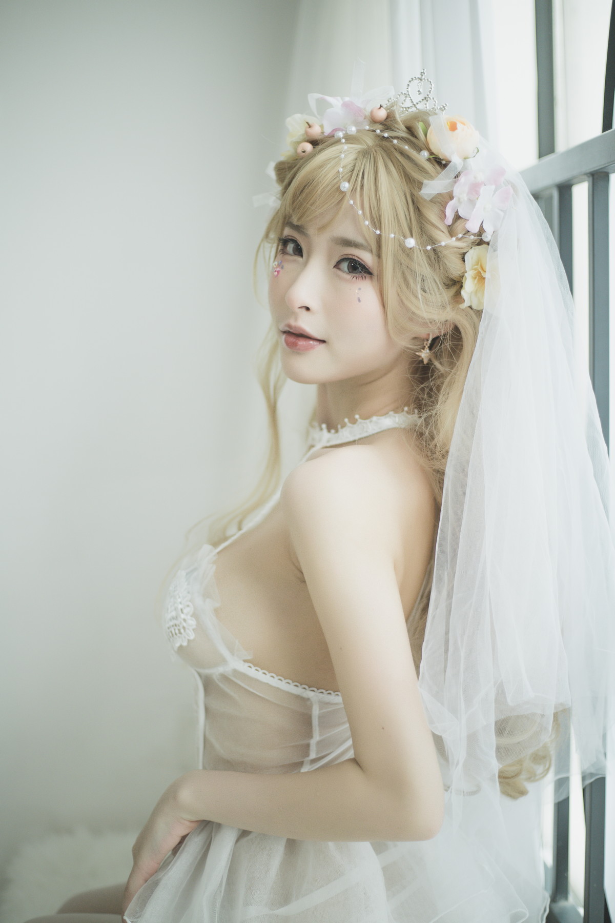 Xgyw.Net_性感尤物清水由乃七三花嫁主题私房性感白色情趣婚纱露豪乳遮点极致诱惑写真53P