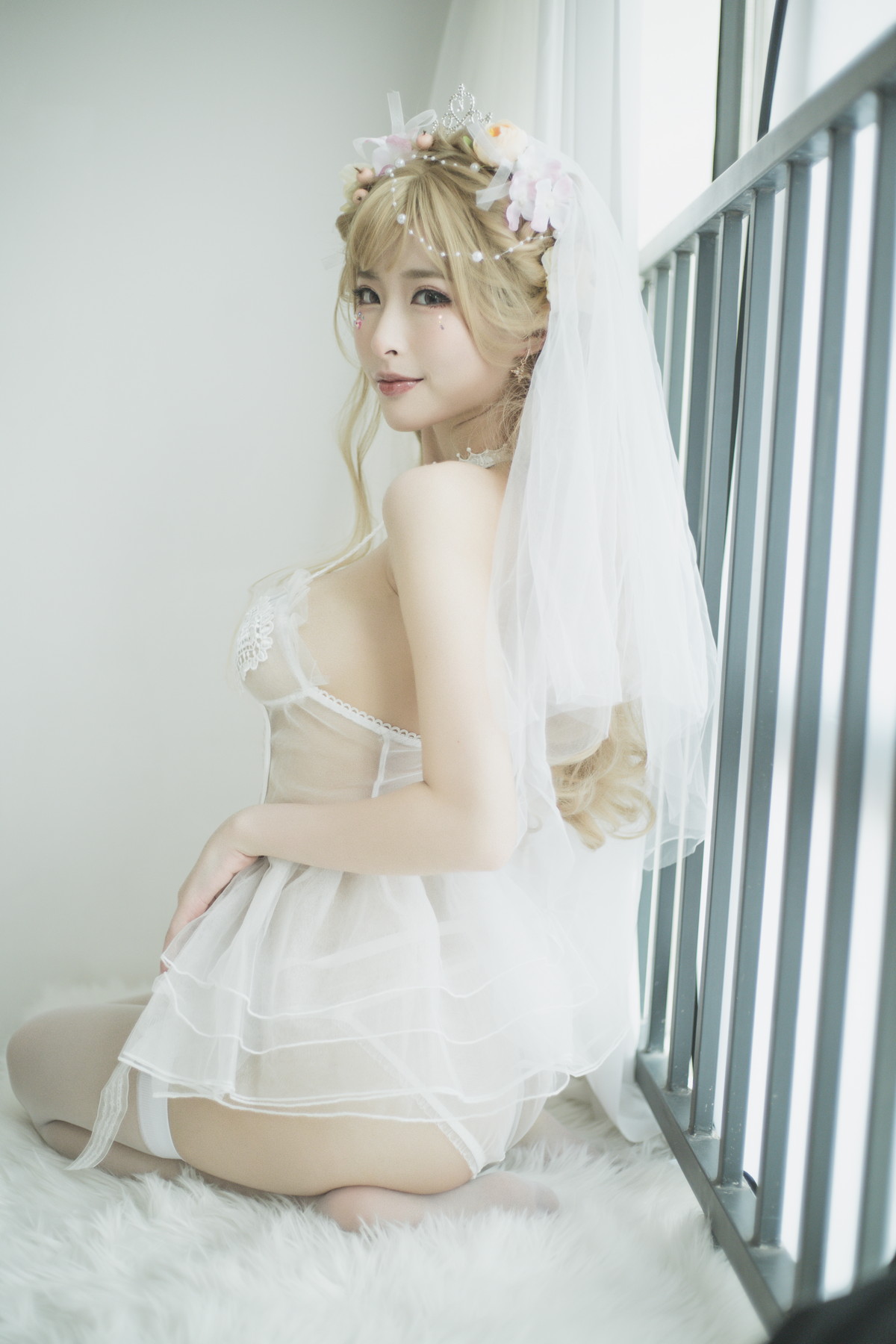 Xgyw.Net_性感尤物清水由乃七三花嫁主题私房性感白色情趣婚纱露豪乳遮点极致诱惑写真53P