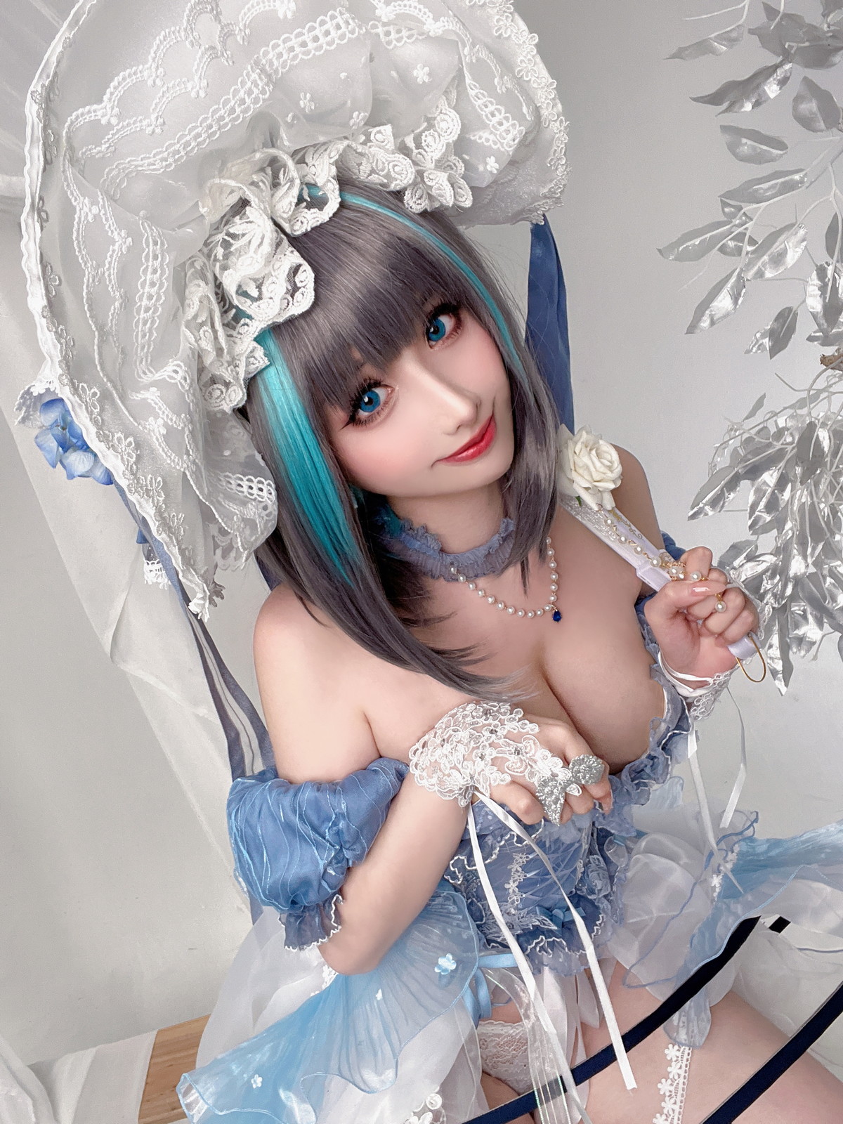 Xgyw.Net_网络美女rioko凉凉子柴郡冰雪公主主题性感薄纱裙露白色内衣秀完美身材诱惑写真40P