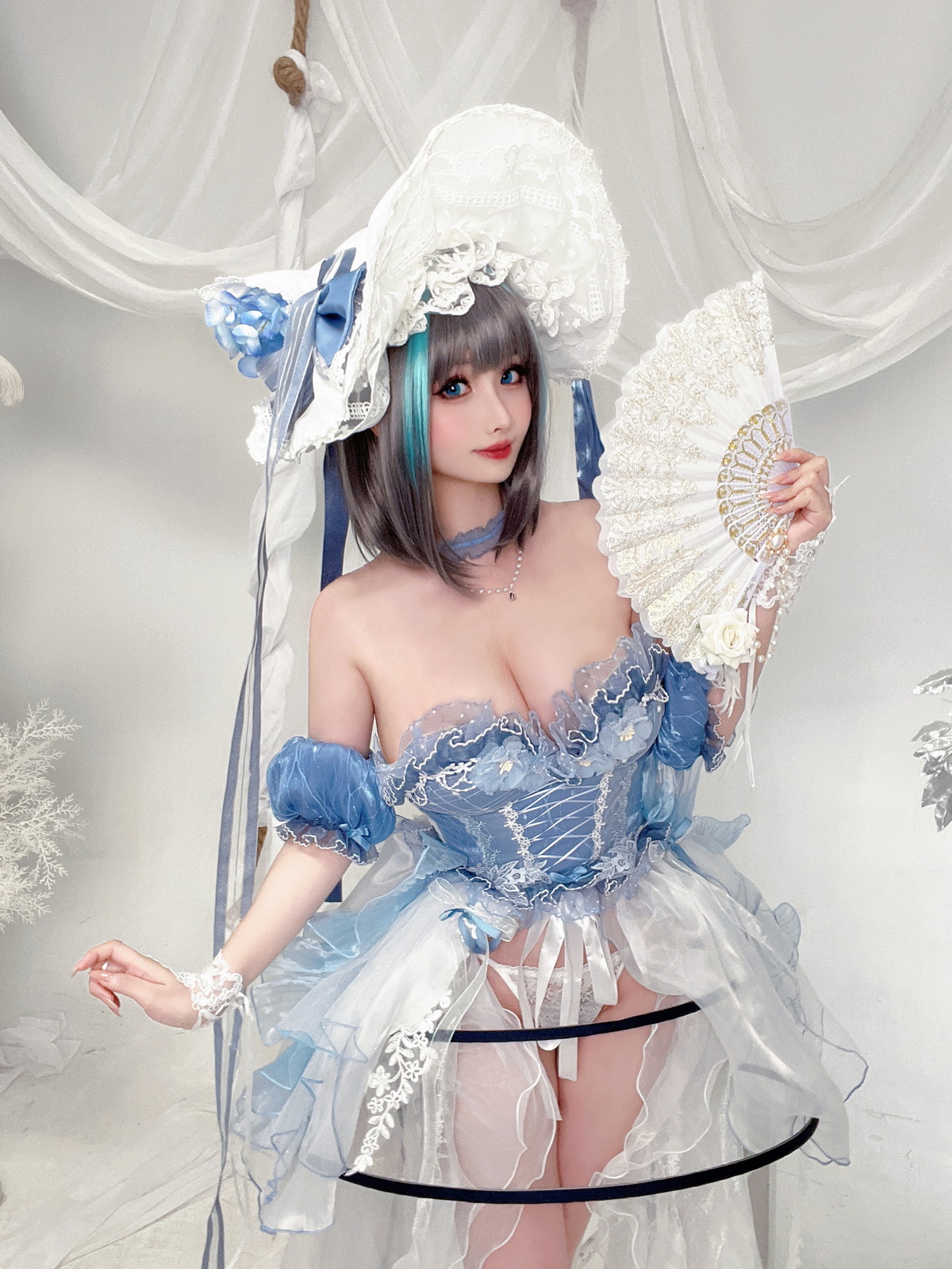 Xgyw.Net_网络美女rioko凉凉子柴郡冰雪公主主题性感薄纱裙露白色内衣秀完美身材诱惑写真40P