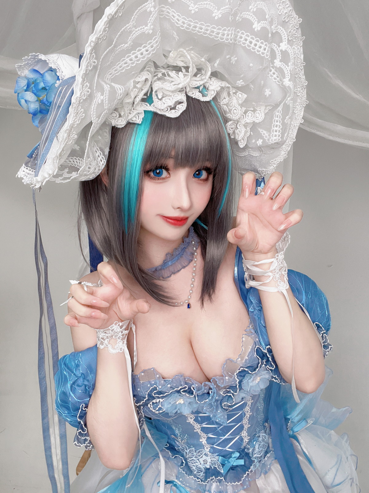 Xgyw.Net_网络美女rioko凉凉子柴郡冰雪公主主题性感薄纱裙露白色内衣秀完美身材诱惑写真40P
