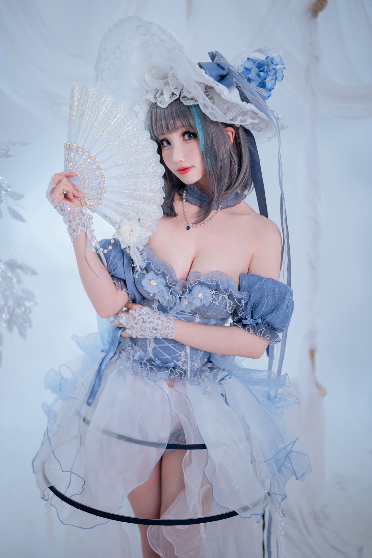 Xgyw.Net_网络美女rioko凉凉子柴郡冰雪公主主题性感薄纱裙露白色内衣秀完美身材诱惑写真40P