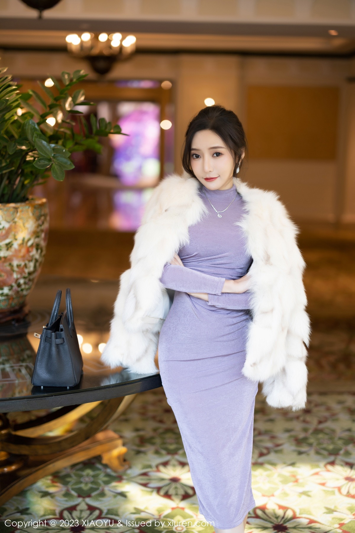 Xgyw.Net_[XiaoYu画语界]Vol.947_女神王馨瑶yanni淡紫色收身连衣长裙露浅暖色内衣迷人诱惑写真81P