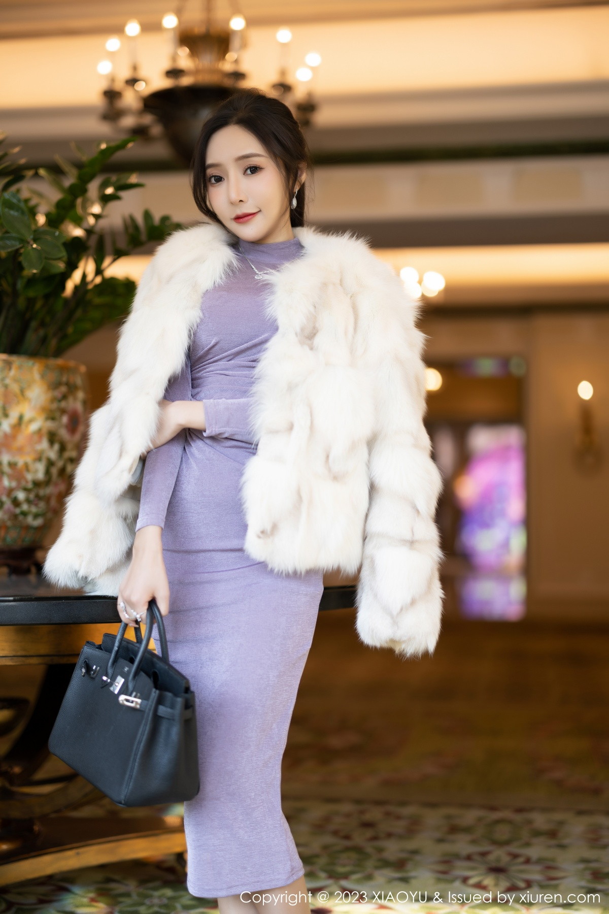 Xgyw.Net_[XiaoYu画语界]Vol.947_女神王馨瑶yanni淡紫色收身连衣长裙露浅暖色内衣迷人诱惑写真81P