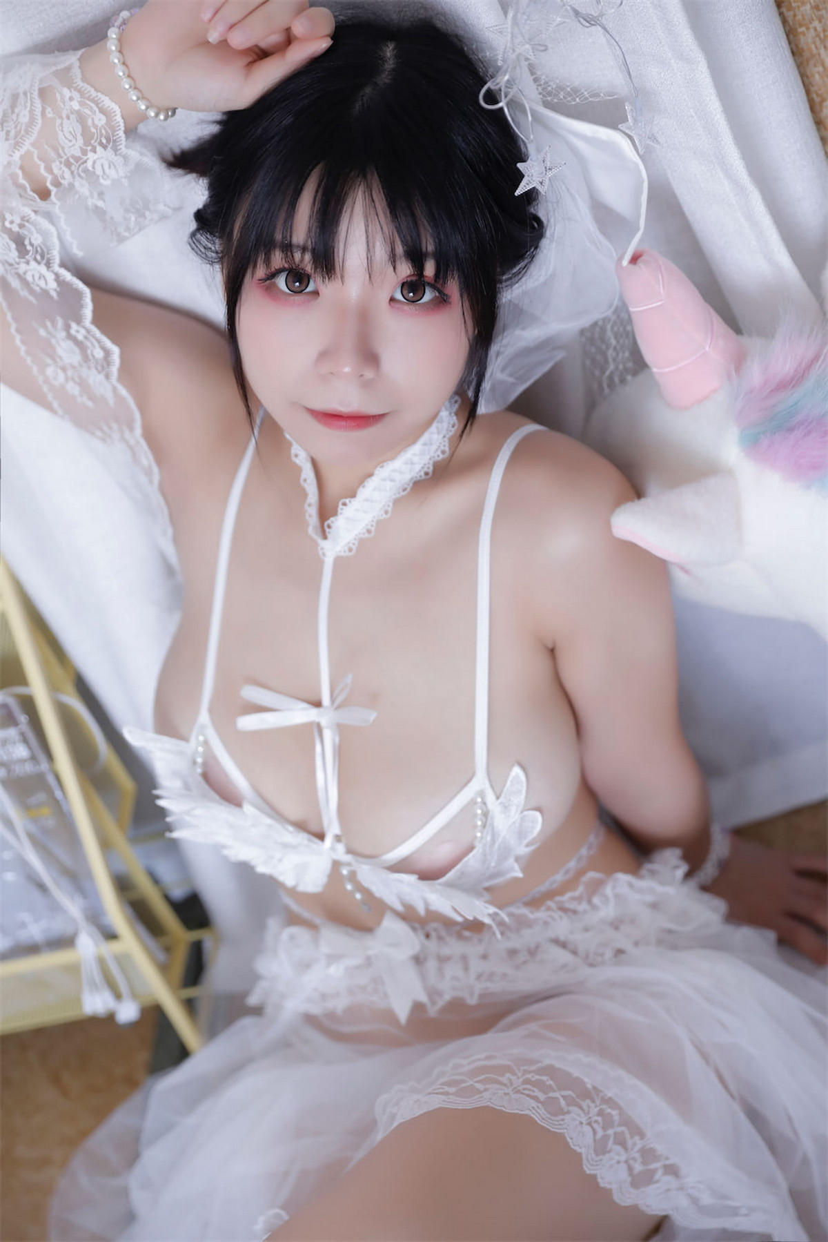 Xgyw.Net_网络美女无颜小天使wy天使之翼主题性感白色薄纱露白色内衣秀惹火身材诱惑写真59P