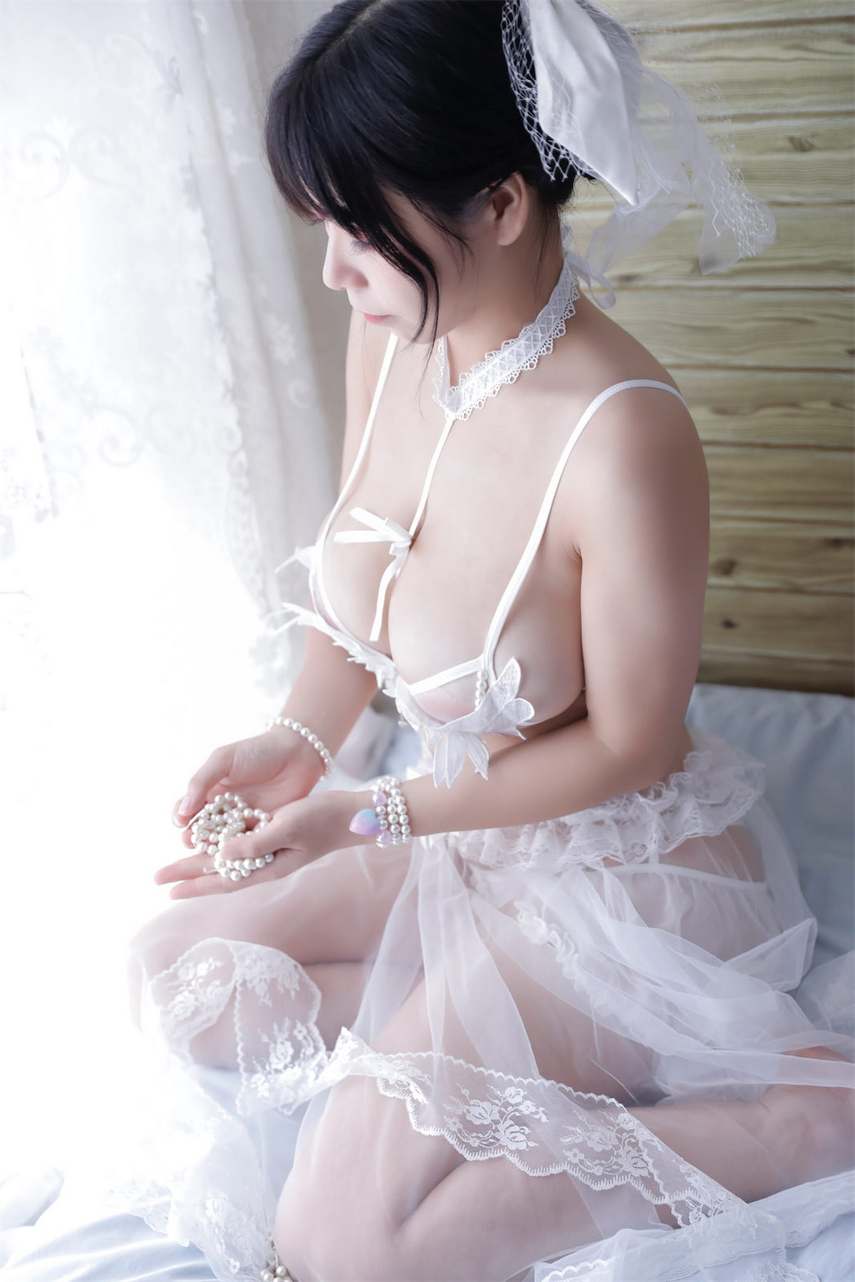 Xgyw.Net_网络美女无颜小天使wy天使之翼主题性感白色薄纱露白色内衣秀惹火身材诱惑写真59P