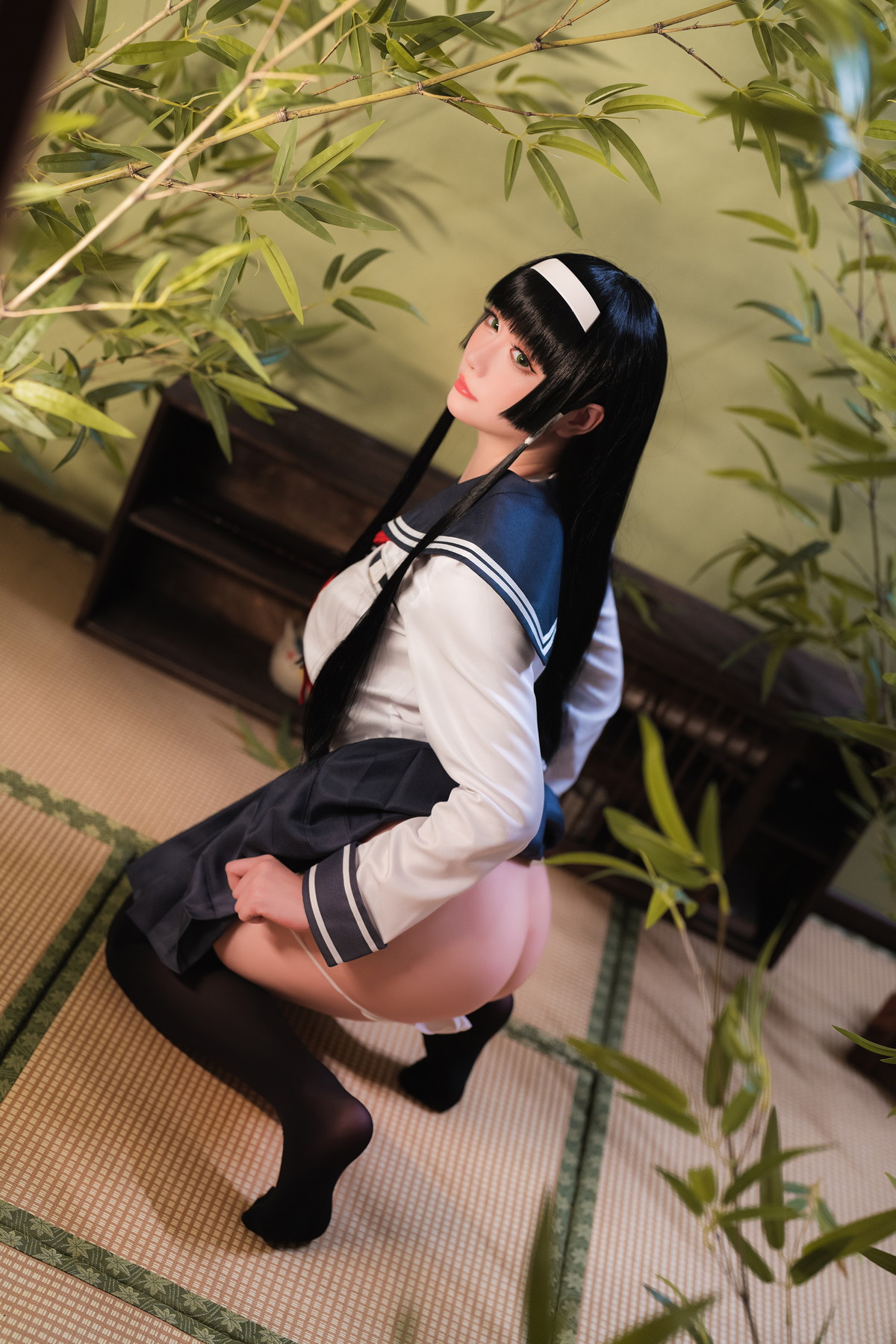 Xgyw.Net_Coser小姐姐星之迟迟莲花JK主题私房半脱JK制服露白色三点式内衣秀豪乳诱惑写真36P