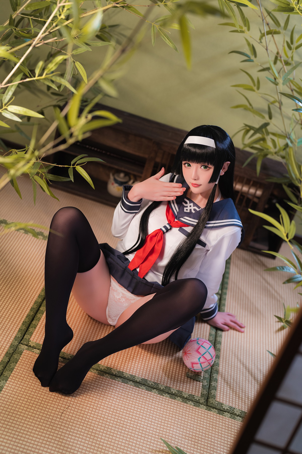 Xgyw.Net_Coser小姐姐星之迟迟莲花JK主题私房半脱JK制服露白色三点式内衣秀豪乳诱惑写真36P