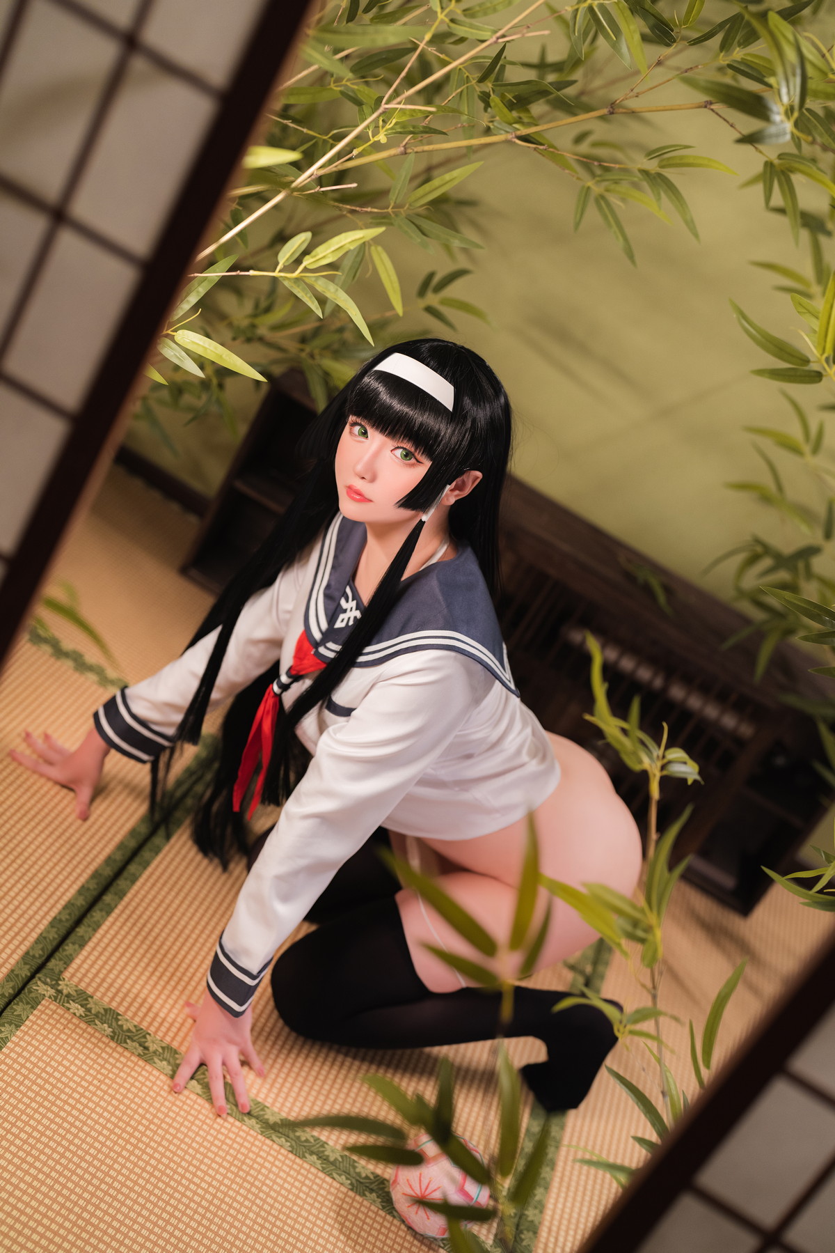 Xgyw.Net_Coser小姐姐星之迟迟莲花JK主题私房半脱JK制服露白色三点式内衣秀豪乳诱惑写真36P