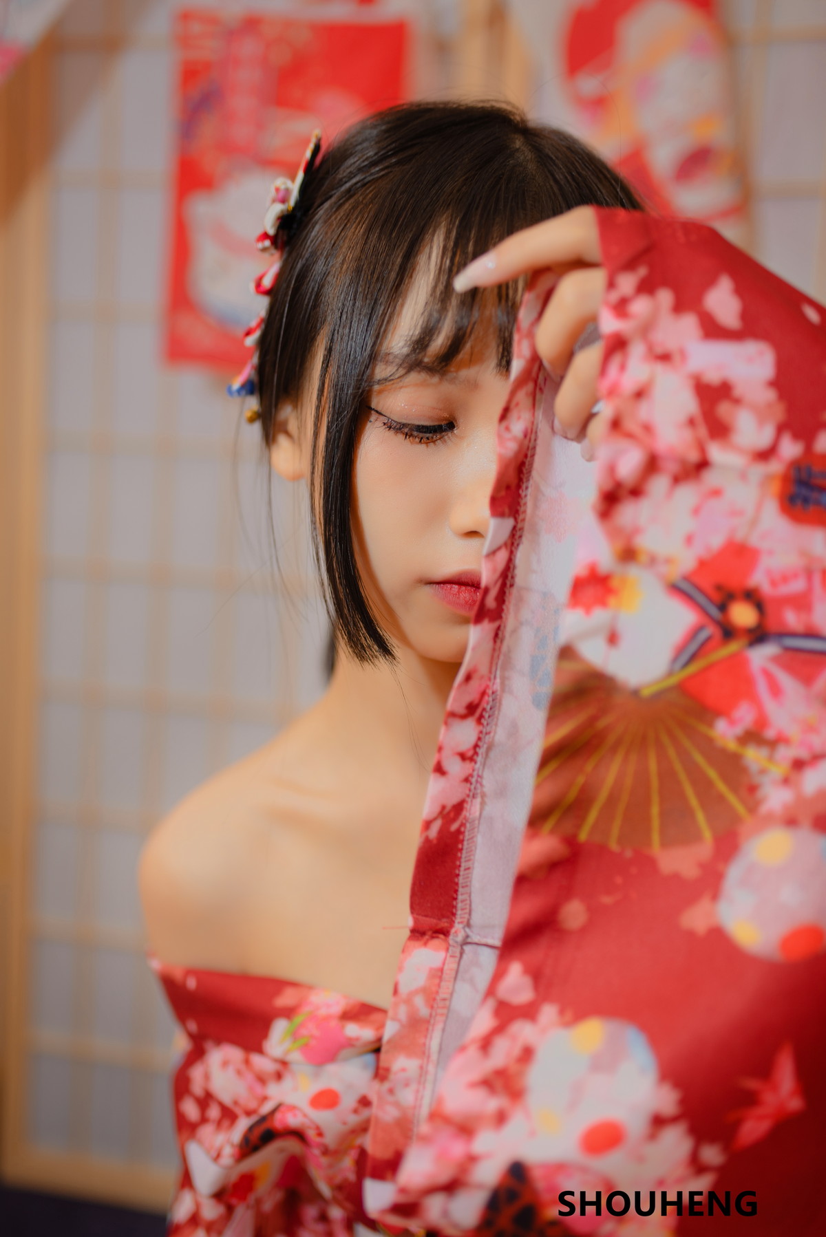 Xgyw.Net_网络美女萌量守恒日式和风主题私房日系风性感和服半脱露白嫩肌肤迷人写真32P