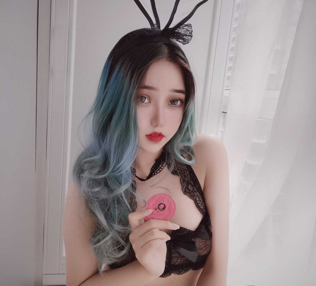 Xgyw.Net_网络美女Eloise软软小粉盒黑兔子主题居家私房性感黑色蕾丝情趣服饰惹火诱惑写真85P