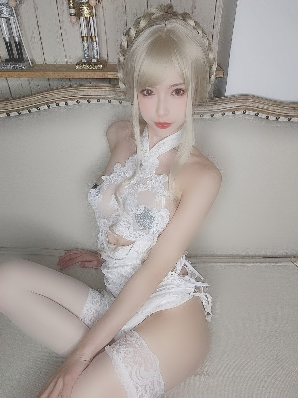 Xgyw.Net_性感尤物清水由乃金发旗袍主题私房性感白色情趣旗袍透视秀豪乳遮点诱惑写真69P