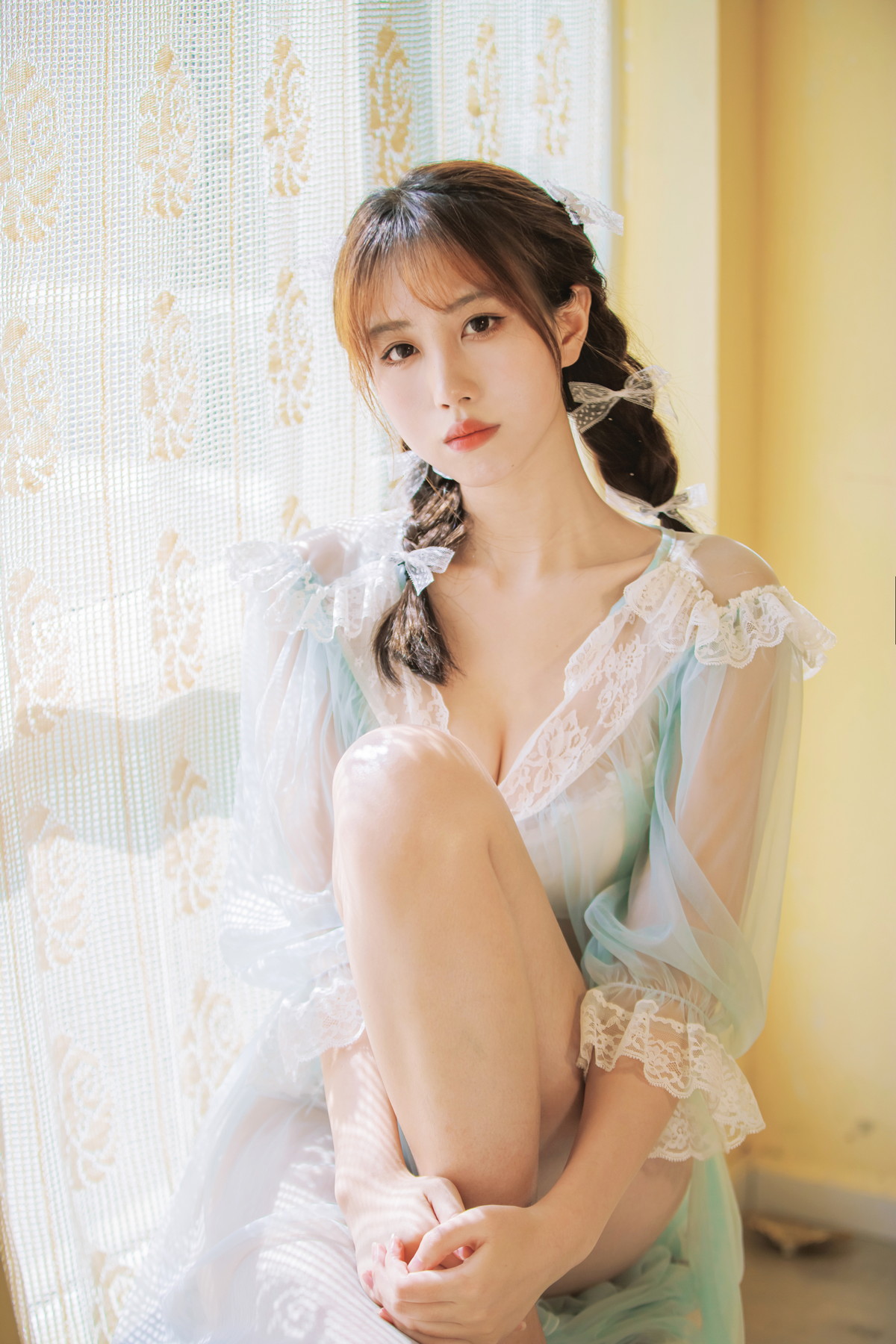 Xgyw.Net_次元少女念雪ww蓝纱衣主题私房性感蓝色薄纱裙透视秀白色内衣完美诱惑写真40P
