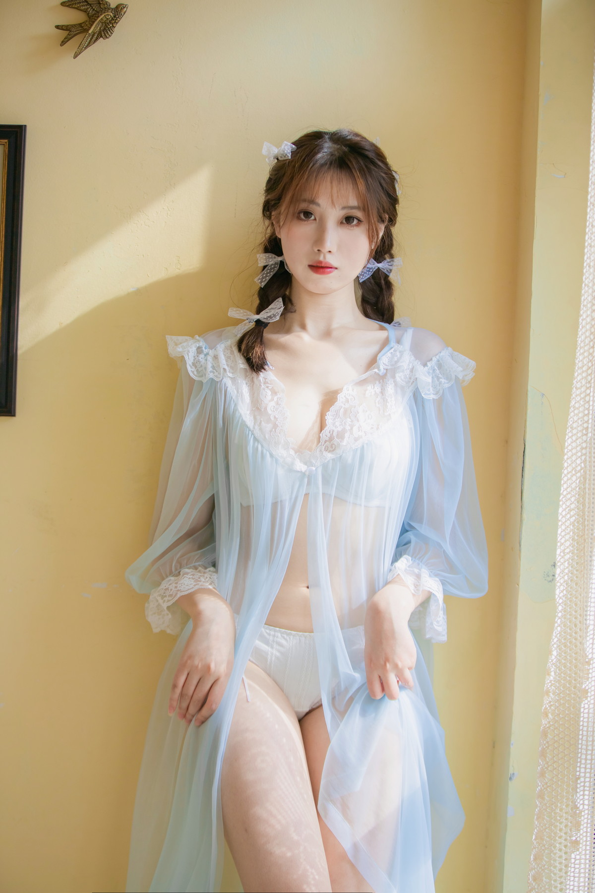 Xgyw.Net_次元少女念雪ww蓝纱衣主题私房性感蓝色薄纱裙透视秀白色内衣完美诱惑写真40P