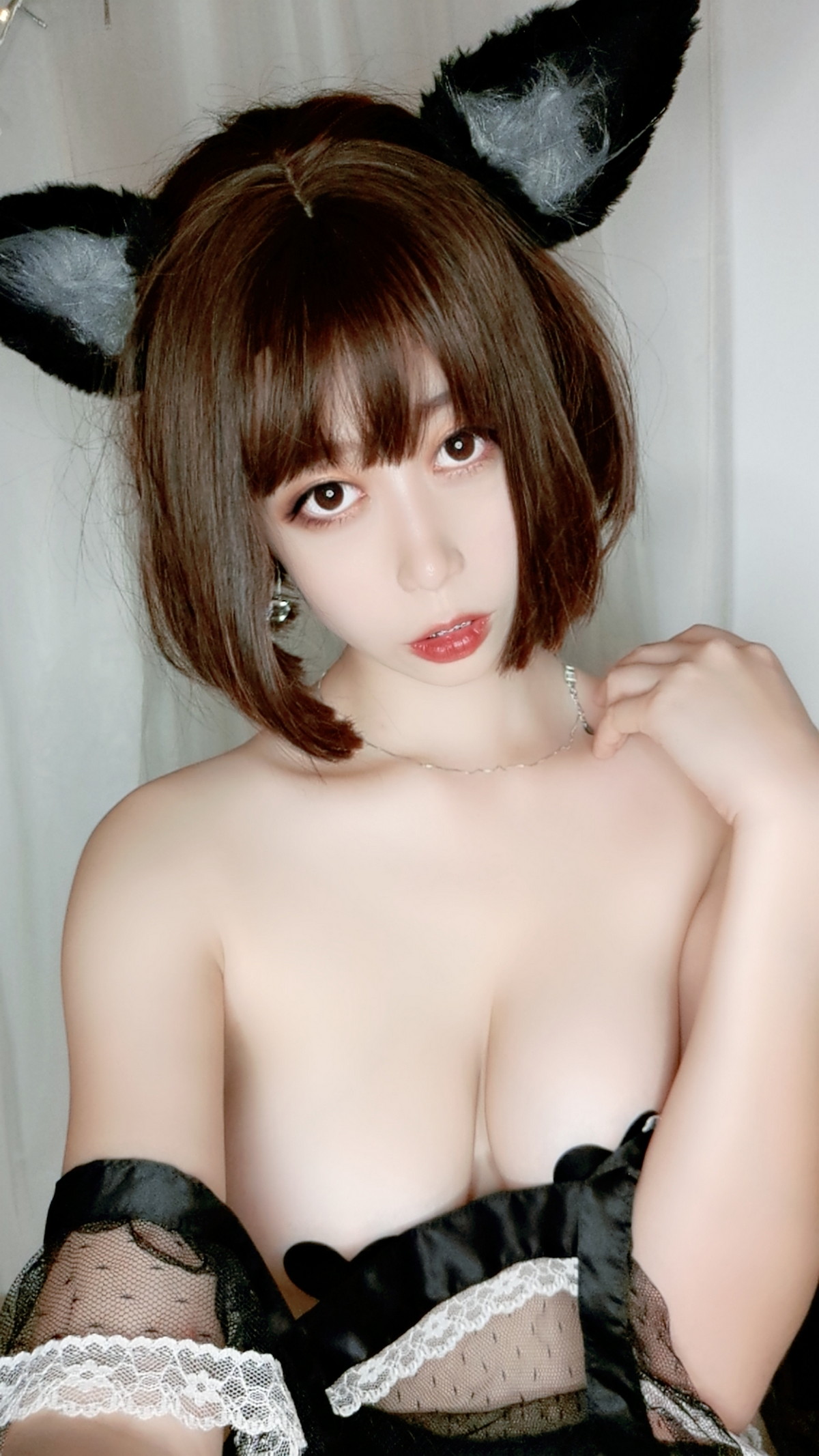 Xgyw.Net_萌妹奈汐酱nice情趣自拍主题私房性感黑色薄透女仆装透视秀完美身材诱惑写真49P