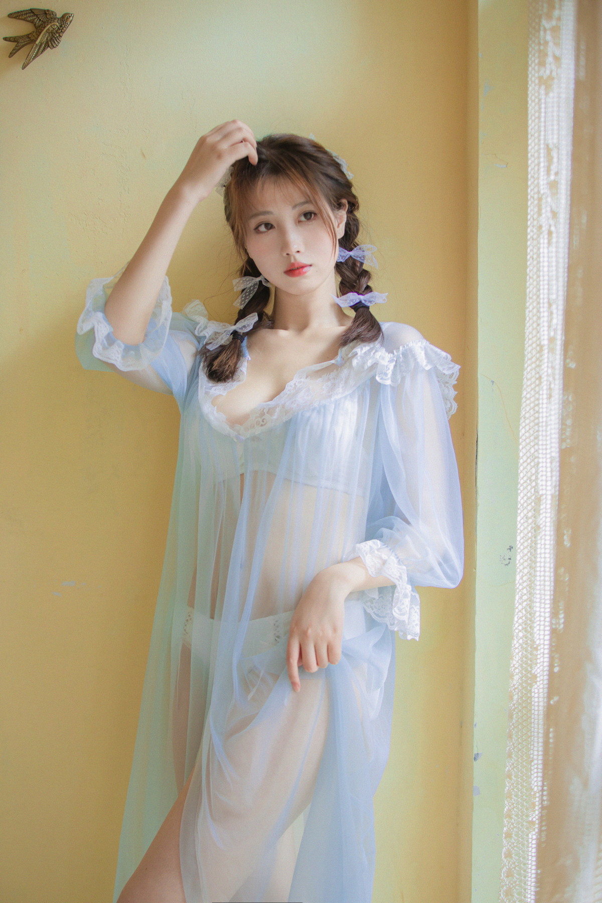 Xgyw.Net_次元少女念雪ww蓝纱衣主题私房性感蓝色薄纱裙透视秀白色内衣完美诱惑写真40P