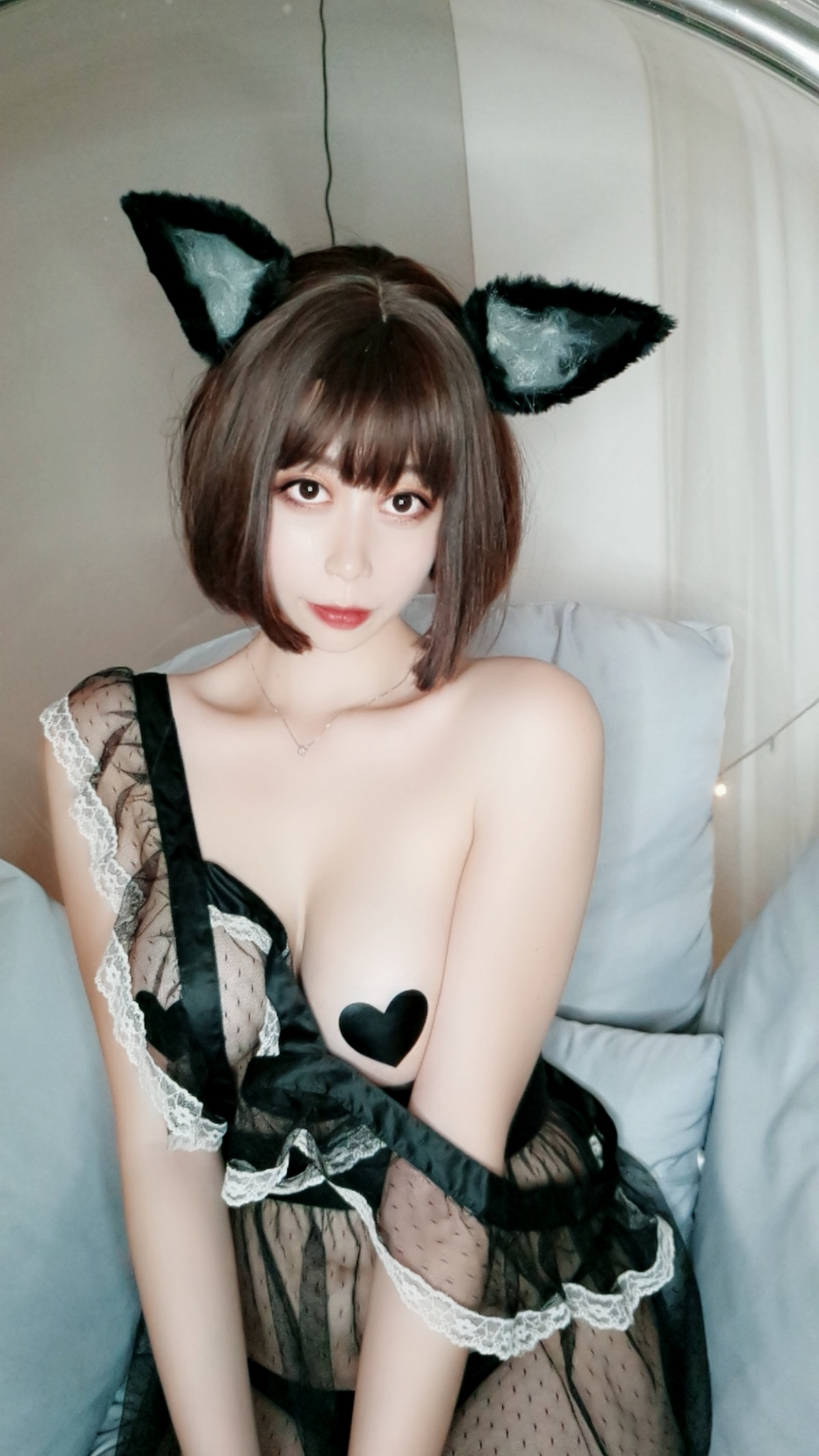 Xgyw.Net_萌妹奈汐酱nice情趣自拍主题私房性感黑色薄透女仆装透视秀完美身材诱惑写真49P