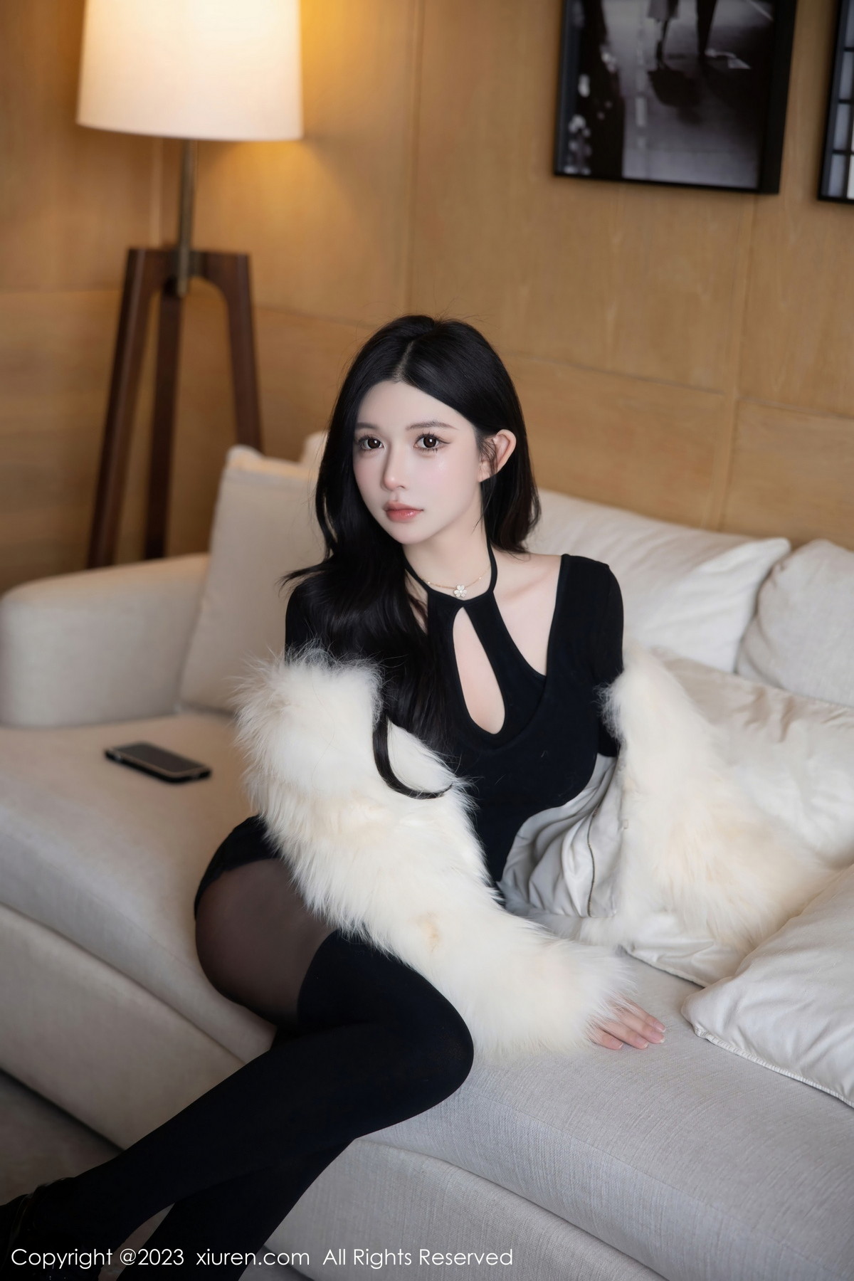 Xgyw.Net_XiuRen第6212期_模特林珊珊黑色收身服饰露性感黑色轻透蕾丝内衣极致诱惑写真81P