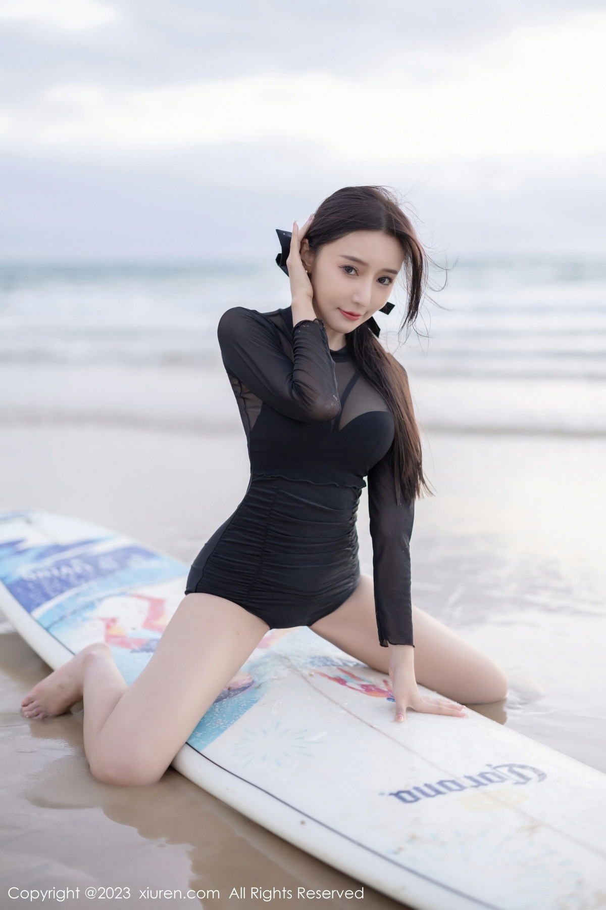 Xgyw.Net_XiuRen第6222期_女神王馨瑶yanni海南岛旅拍性感黑色泳装秀丰满身材迷人写真84P