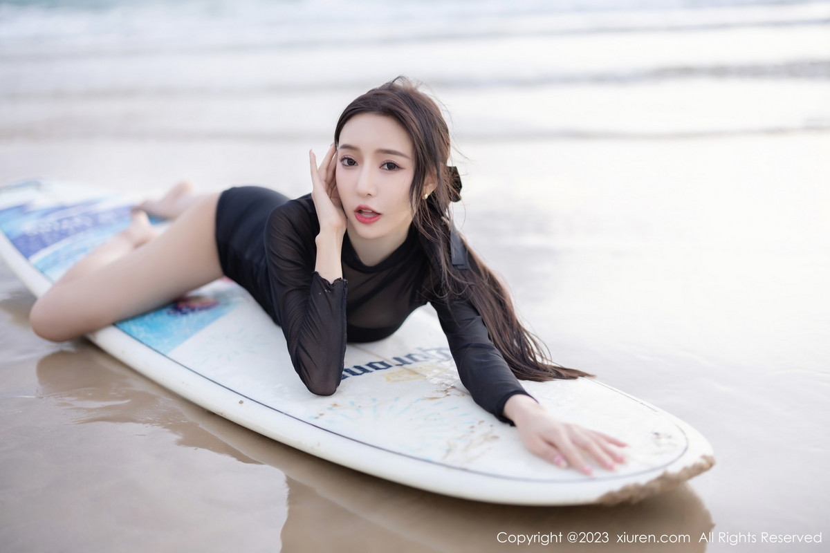 Xgyw.Net_XiuRen第6222期_女神王馨瑶yanni海南岛旅拍性感黑色泳装秀丰满身材迷人写真84P