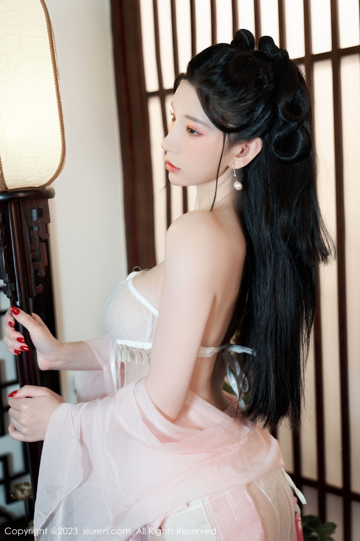 Xgyw.Net_XiuRen第6217期_女神周于希Sally性感粉色古装服饰配超薄无内肉丝惹火诱惑写真85P