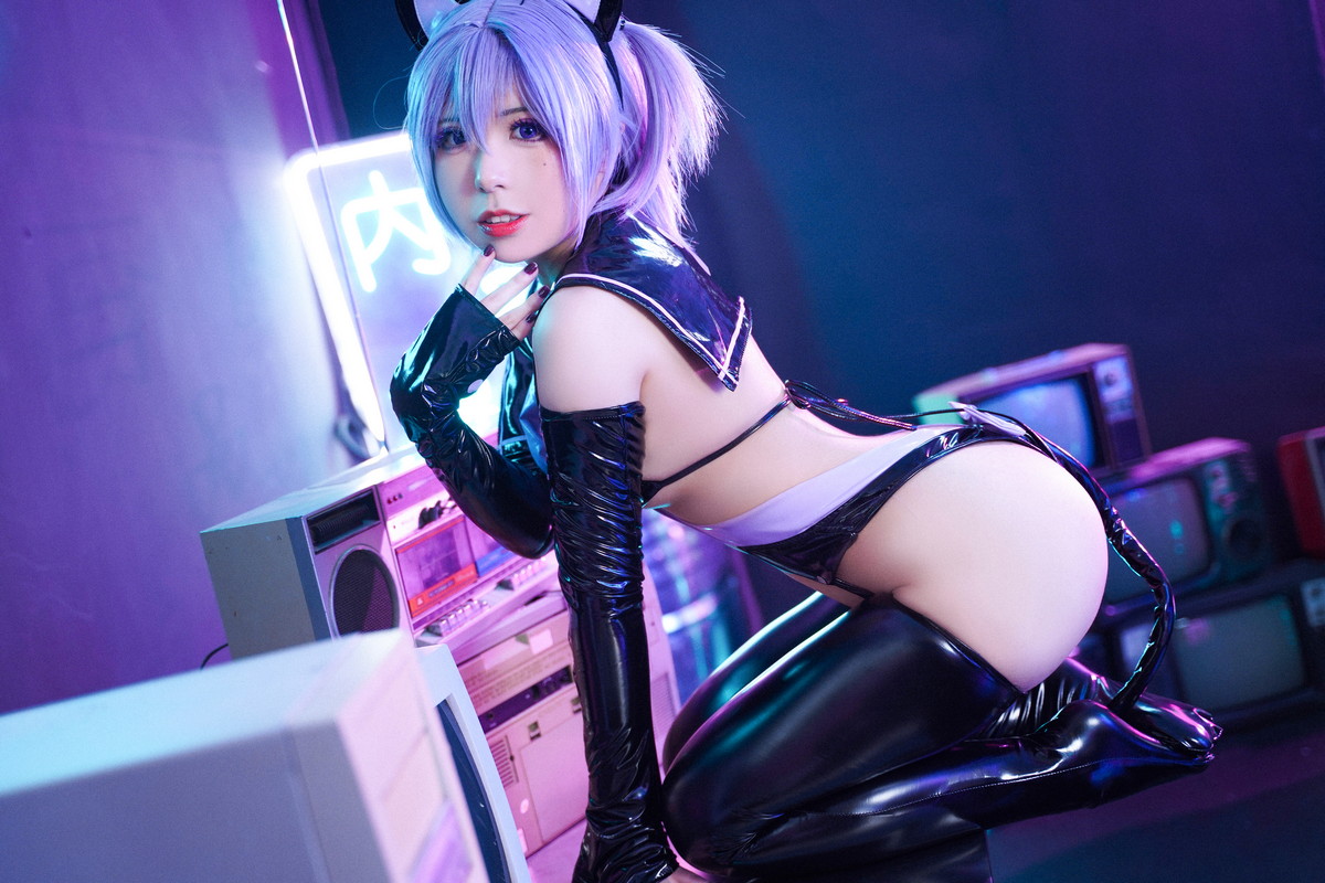 Xgyw.Net_微博美少女虎森森莉莉娅主题私房性感黑色皮质内衣服饰秀完美身材诱惑写真65P