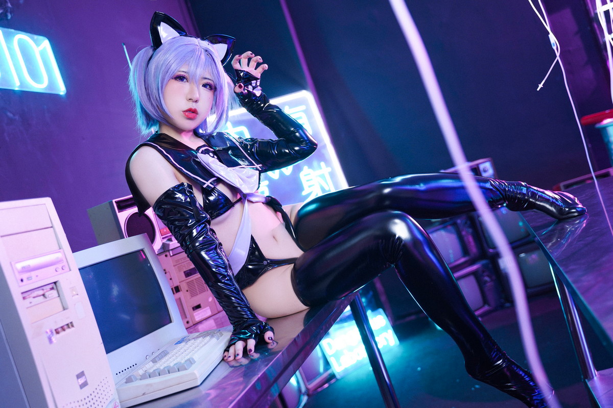Xgyw.Net_微博美少女虎森森莉莉娅主题私房性感黑色皮质内衣服饰秀完美身材诱惑写真65P