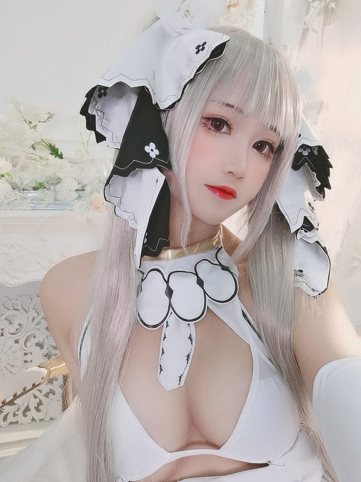 Xgyw.Net_微博妹子三度_69可畏白纱主题私房性感白色婚纱配白丝袜秀翘臀美腿诱惑写真55P