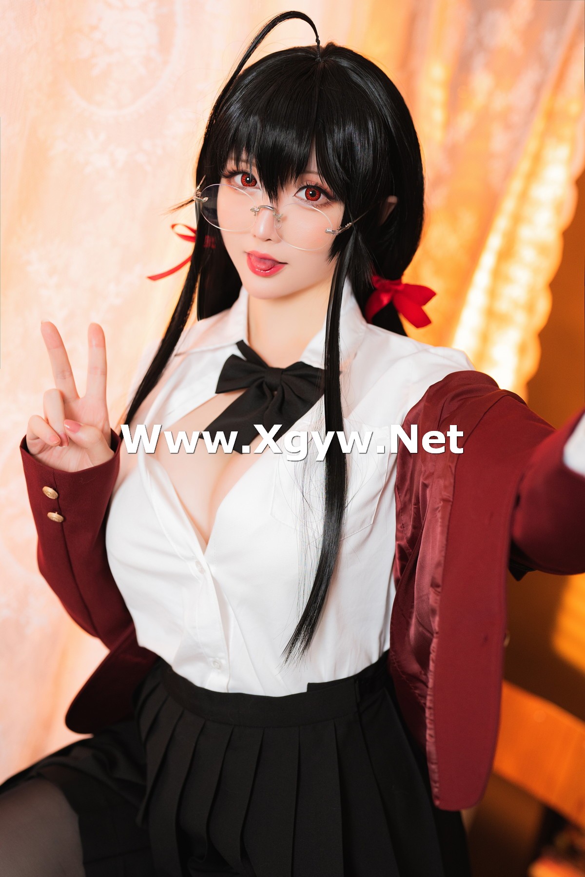 Xgyw.Net_Coser小姐姐星之迟迟JK大凤主题性感白T配黑短裙露超薄黑丝秀翘臀诱惑写真58P