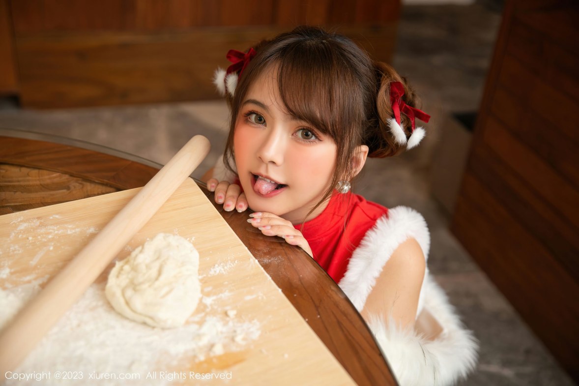 Xgyw.Net_XiuRen第6242期_模特张思允Nice包饺子主题性感喜庆红色服饰秀完美身材诱惑写真73P
