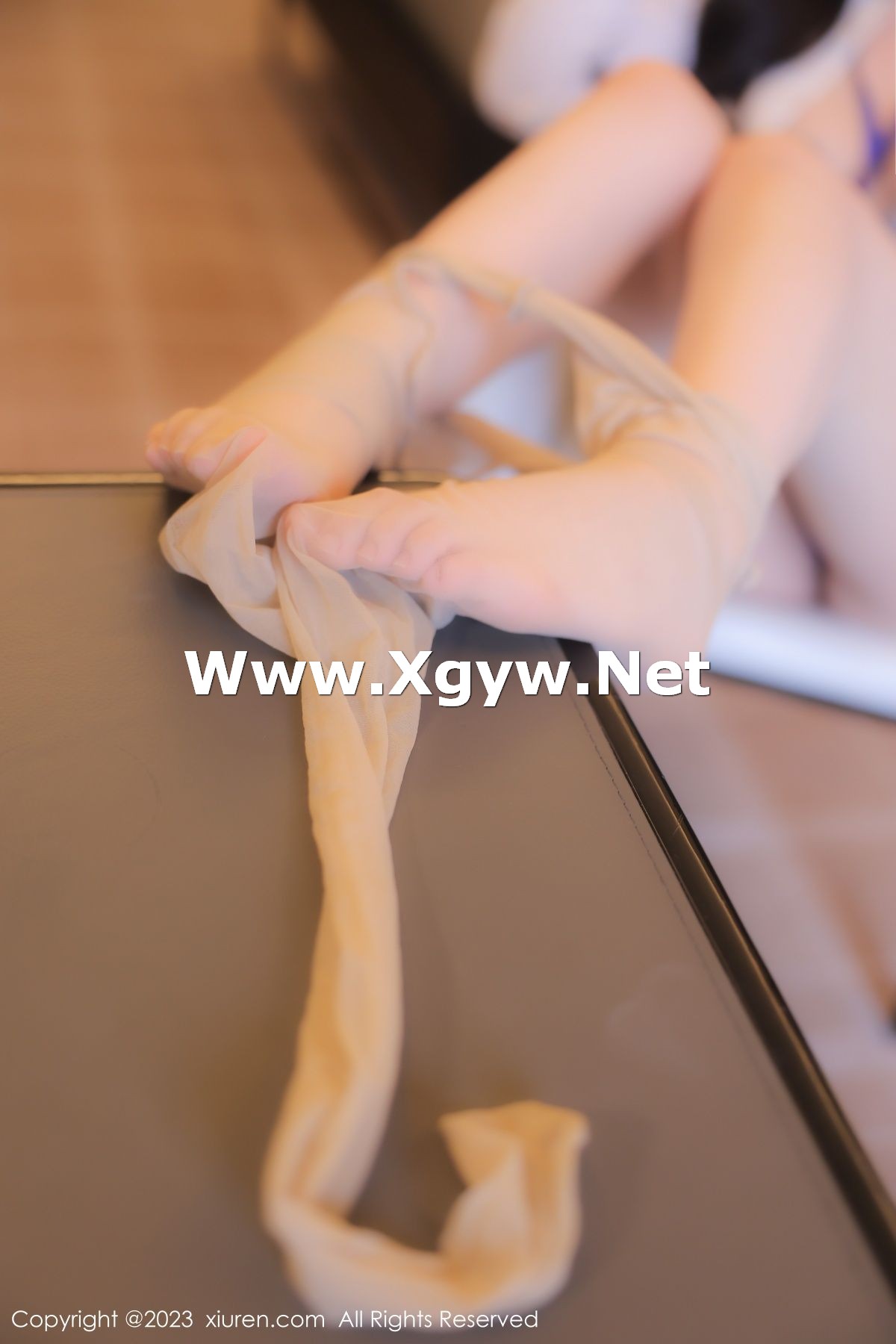 Xgyw.Net_XiuRen第6247期_模特林珊珊性感白T配黑短裙露浅黄色内衣开档肉丝完美诱惑写真97P