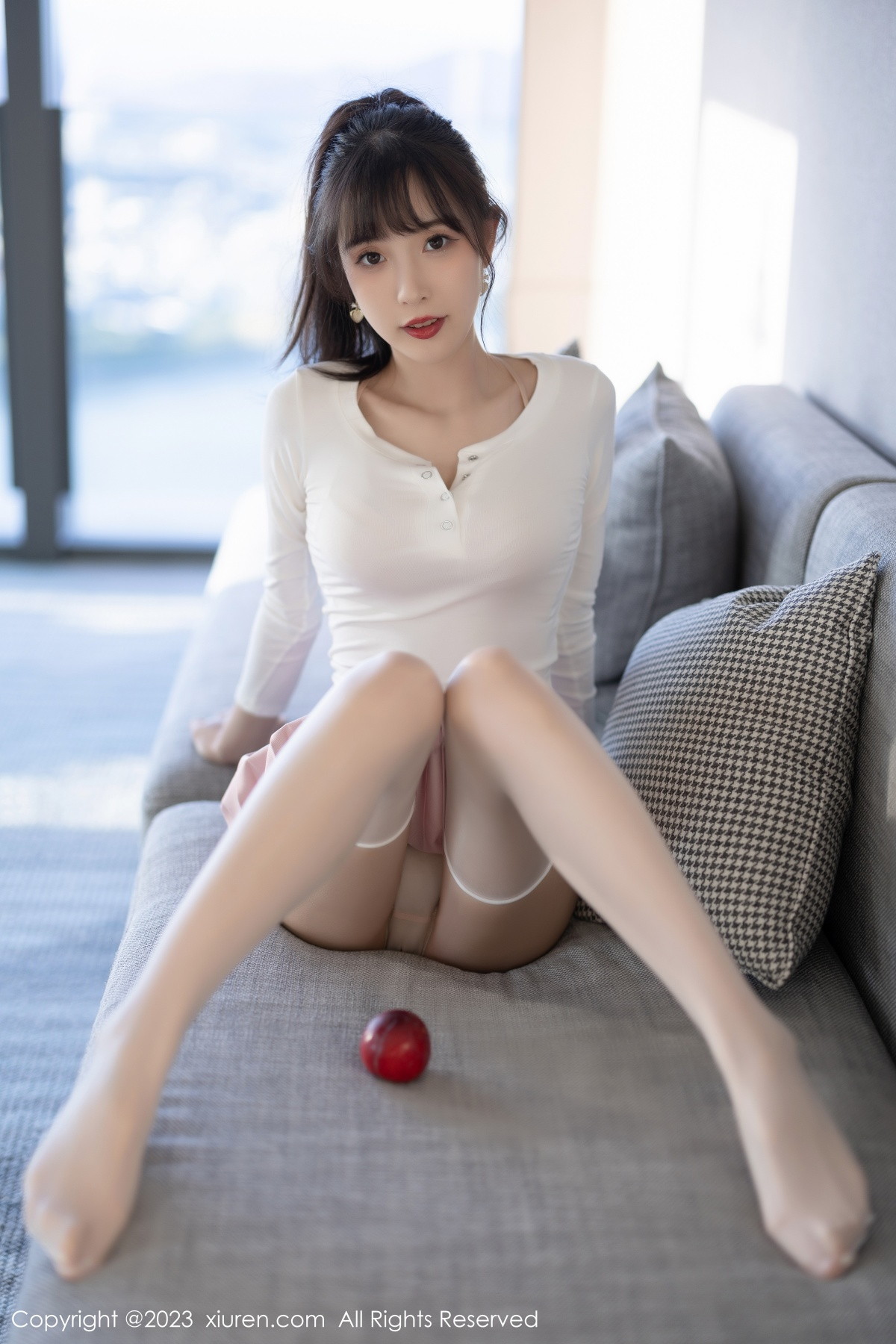 Xgyw.Net_XiuRen第6263期_模特林星阑白色上衣配粉色短裙露性感内衣秀曼妙身材诱惑写真85P