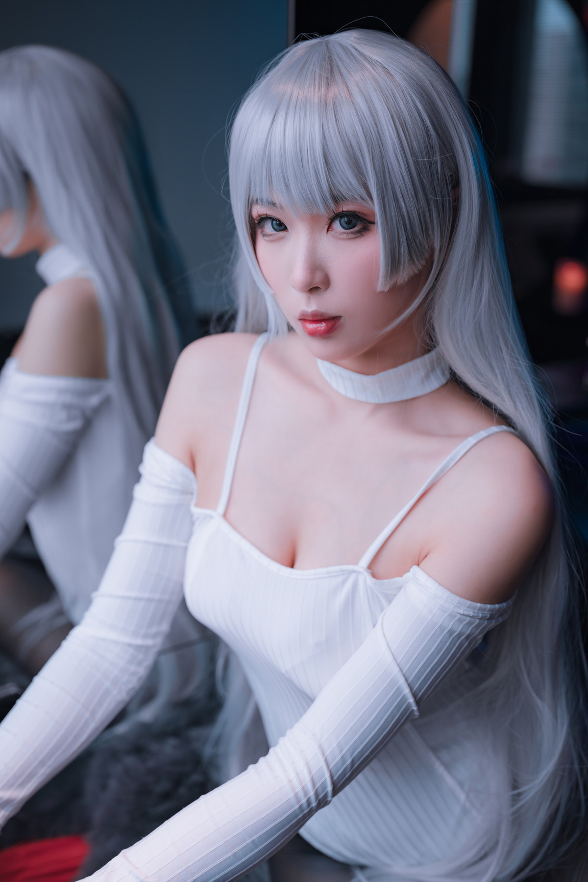 Xgyw.Net_网络美女轩萧学姐高开叉运动鞋主题性感白色高叉连体衣配超薄黑丝诱惑写真68P