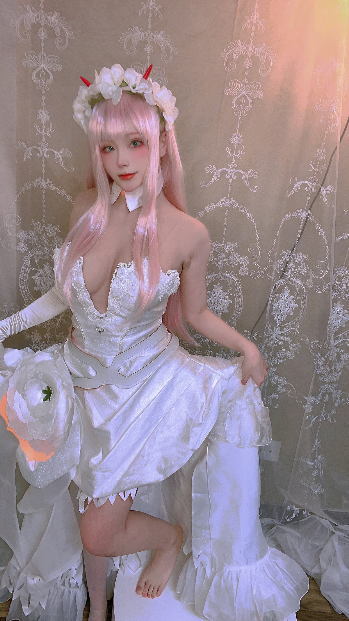Xgyw.Net_Cosplay美女日奈娇孟菲斯主题性感深蓝色皮质连体内衣秀完美身材诱惑写真25P