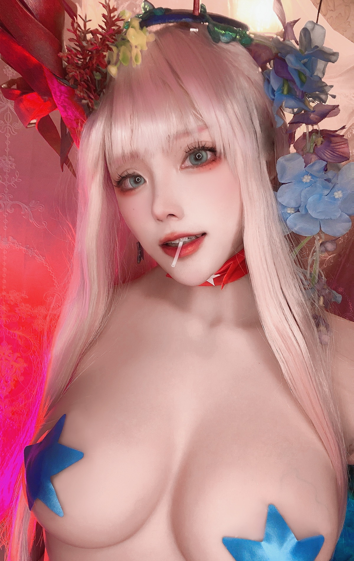 Xgyw.Net_Cosplay美女日奈娇孟菲斯主题性感深蓝色皮质连体内衣秀完美身材诱惑写真25P