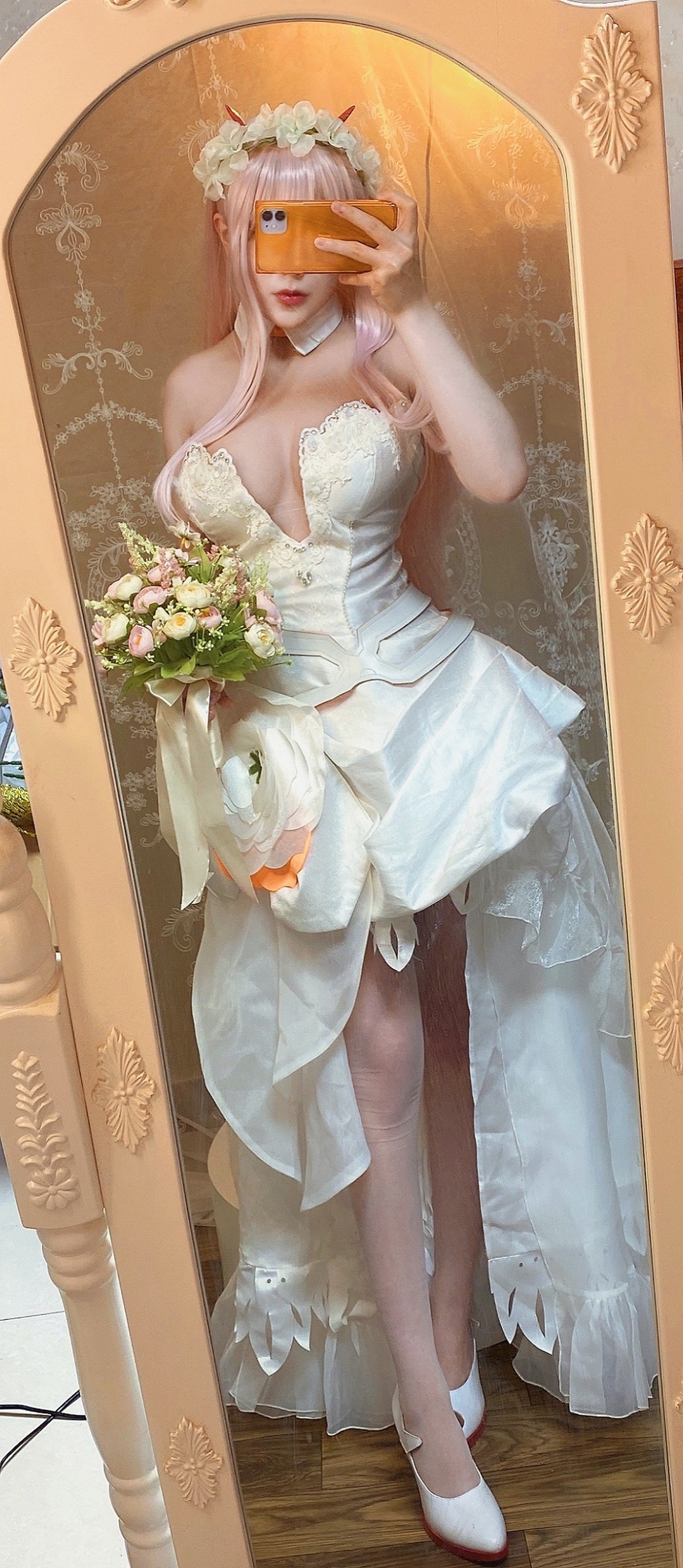 Xgyw.Net_Cosplay美女日奈娇孟菲斯主题性感深蓝色皮质连体内衣秀完美身材诱惑写真25P