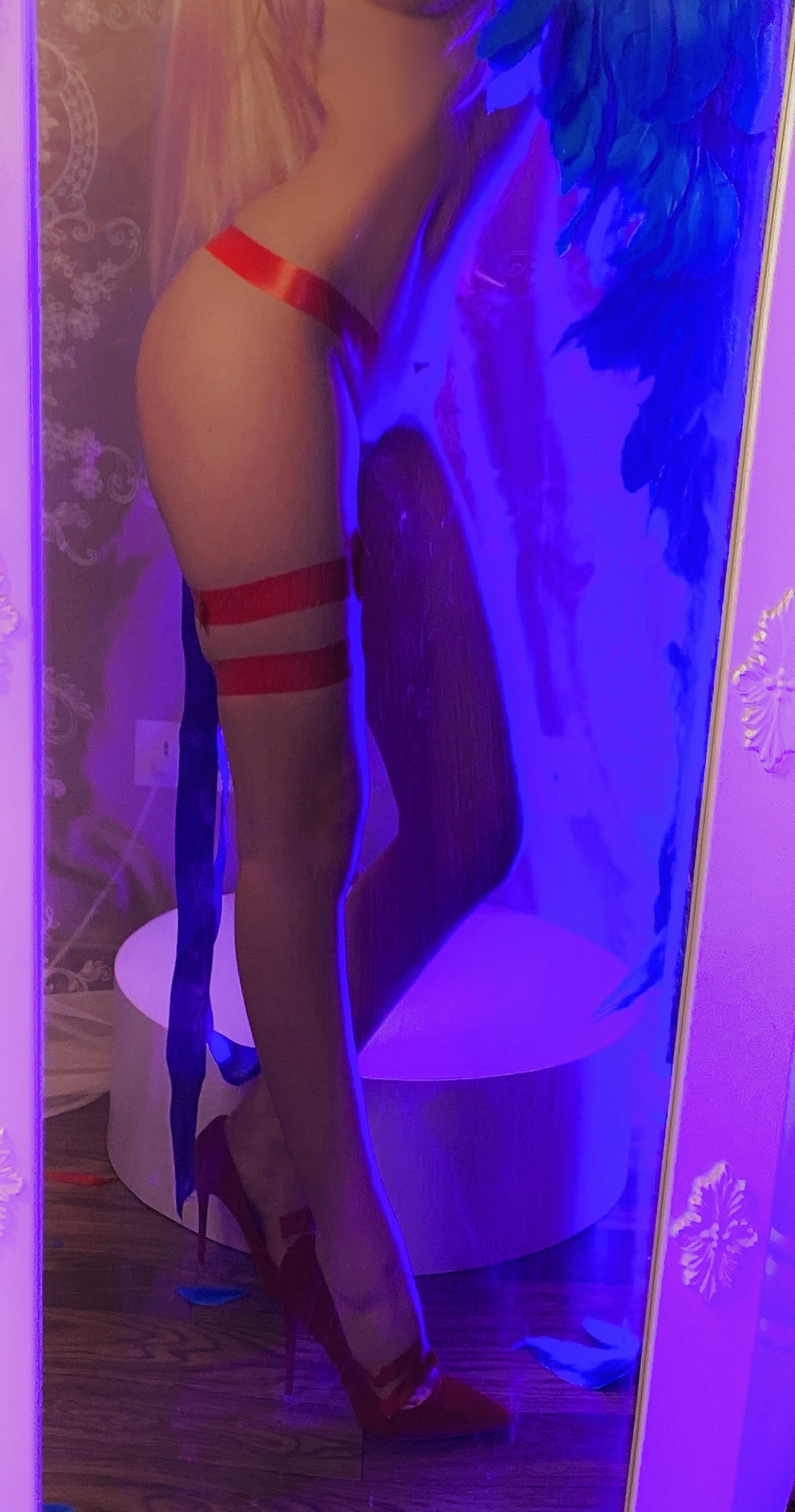 Xgyw.Net_Cosplay美女日奈娇孟菲斯主题性感深蓝色皮质连体内衣秀完美身材诱惑写真25P