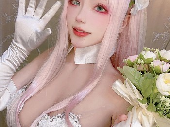 网络青春美女起司块ii随手拍1主题性感白色低胸婚纱 红色连衣裙秀完美身材骚扰写真40P