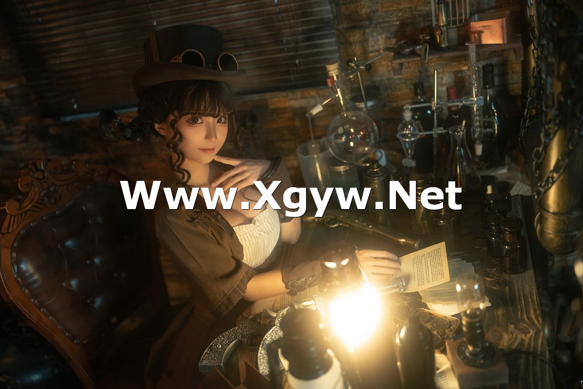 Xgyw.Net_Coser妹子女主K恶魔主题性感黑色薄透连体内衣配黑丝吊袜秀豪乳翘臀诱惑写真43P