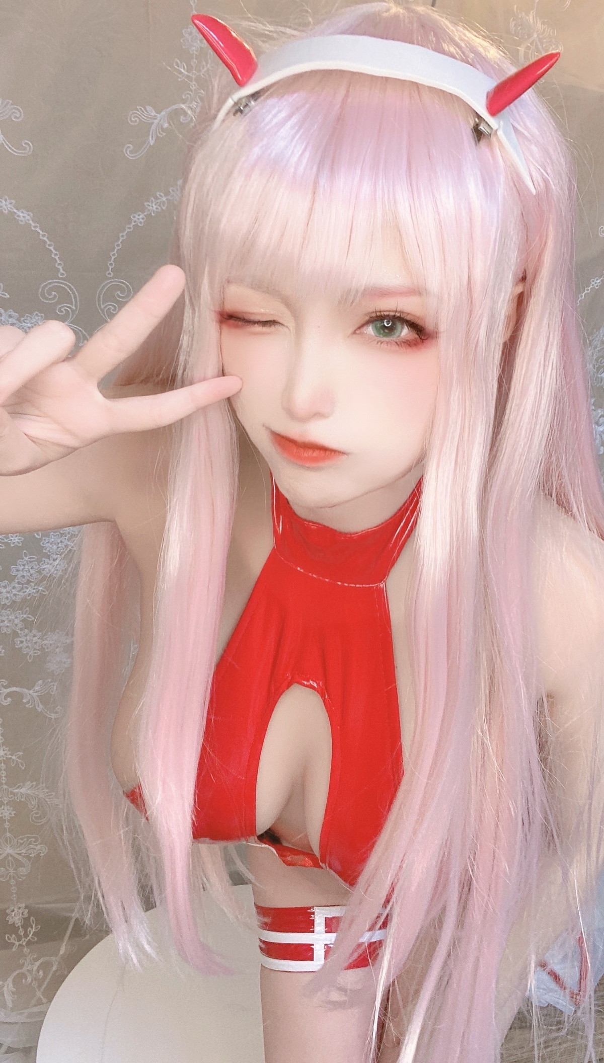 Xgyw.Net_Cosplay美女日奈娇孟菲斯主题性感深蓝色皮质连体内衣秀完美身材诱惑写真25P