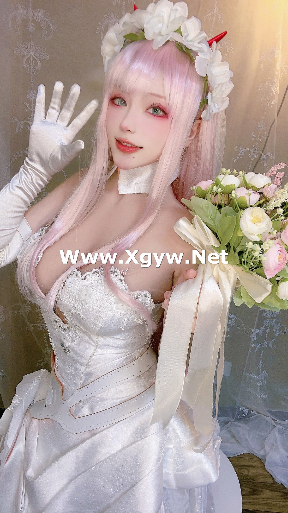 Xgyw.Net_Cosplay美女日奈娇孟菲斯主题性感深蓝色皮质连体内衣秀完美身材诱惑写真25P