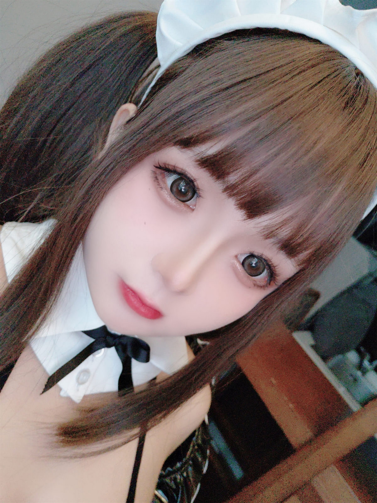 Xgyw.Net_Cosplay美女日奈娇皮质女仆主题性感黑色女仆装露黑色三点式内衣迷人诱惑写真75P