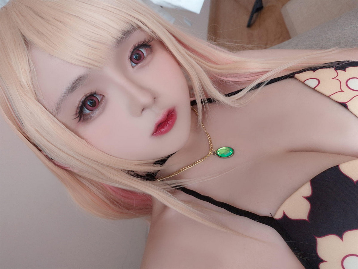 Xgyw.Net_Cosplay美女日奈娇喜多川海梦泳装主题性感白T配格子裙半脱露比基尼诱惑写真65P