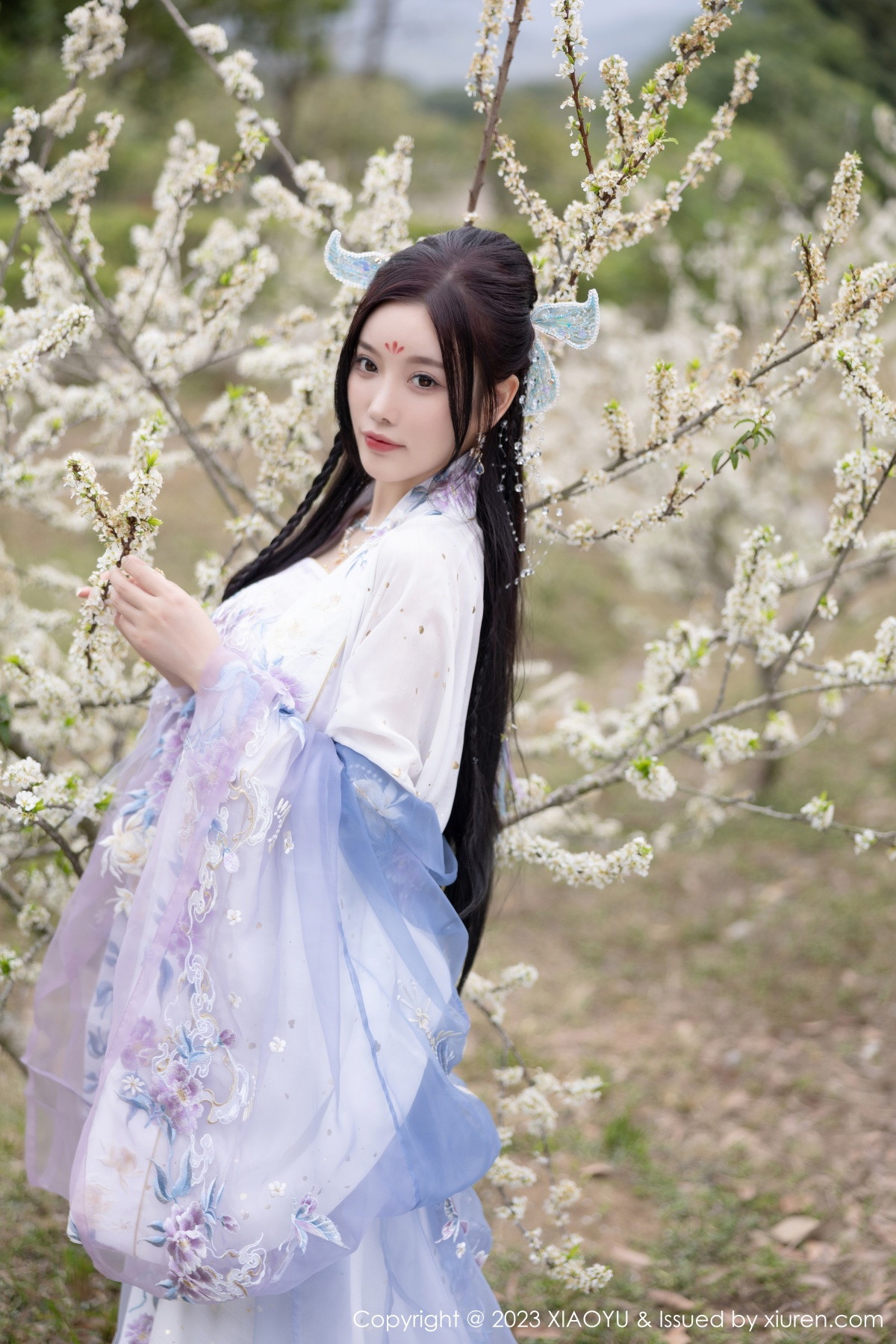 Xgyw.Net_[XiaoYu画语界]Vol.970_女神杨晨晨Yome脱淡蓝紫色古装服露白色蕾丝内衣完美诱惑写真91P