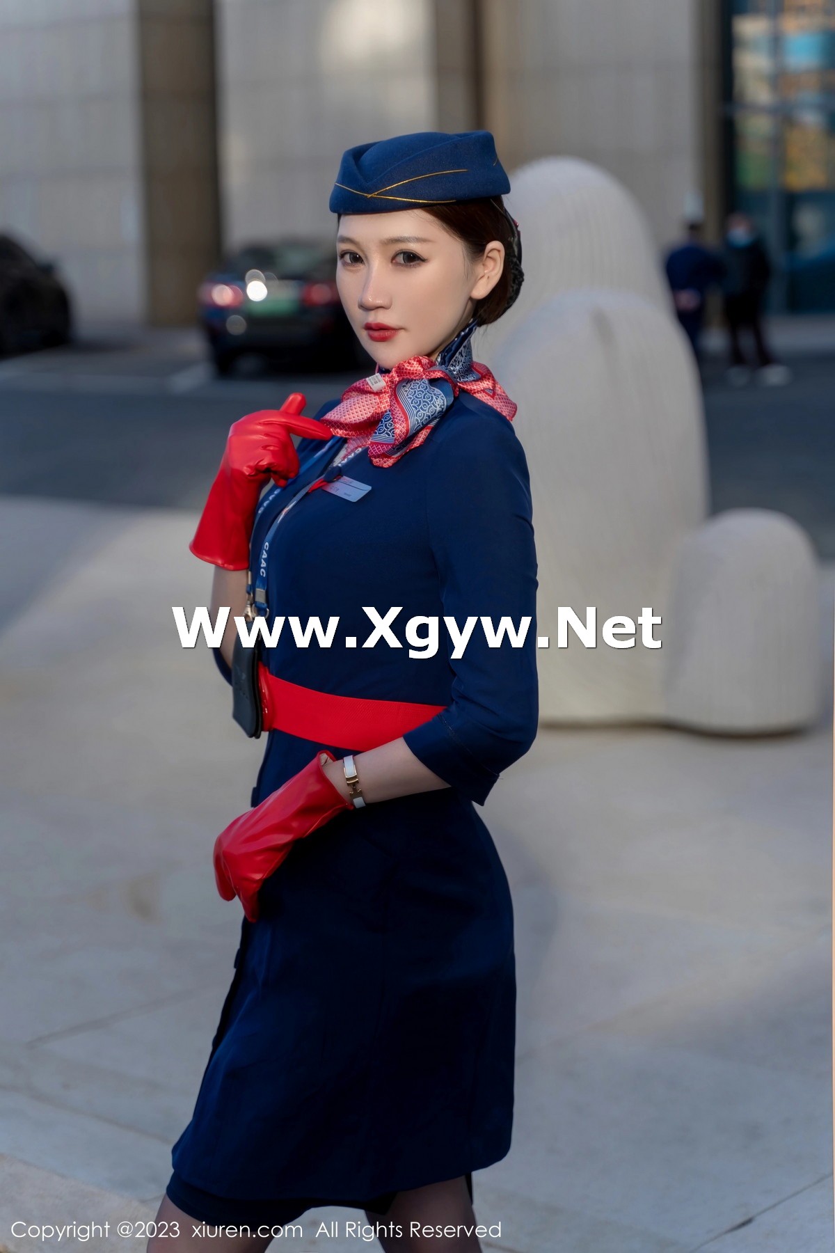 Xgyw.Net_XiuRen第6288期_模特顾乔楠Cora脱性感空姐制服露黑色内衣配超薄黑丝诱惑写真66P