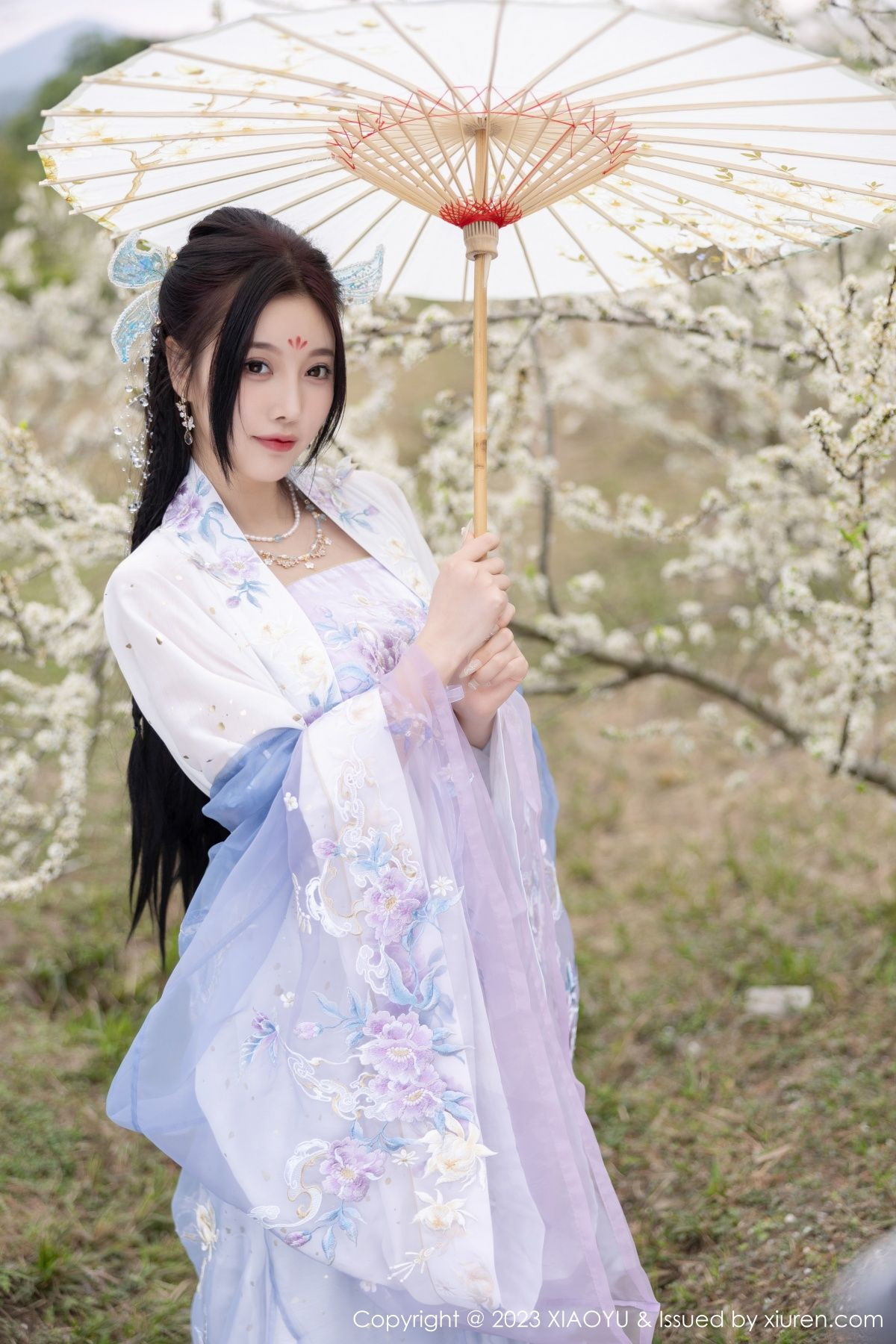 Xgyw.Net_[XiaoYu画语界]Vol.970_女神杨晨晨Yome脱淡蓝紫色古装服露白色蕾丝内衣完美诱惑写真91P