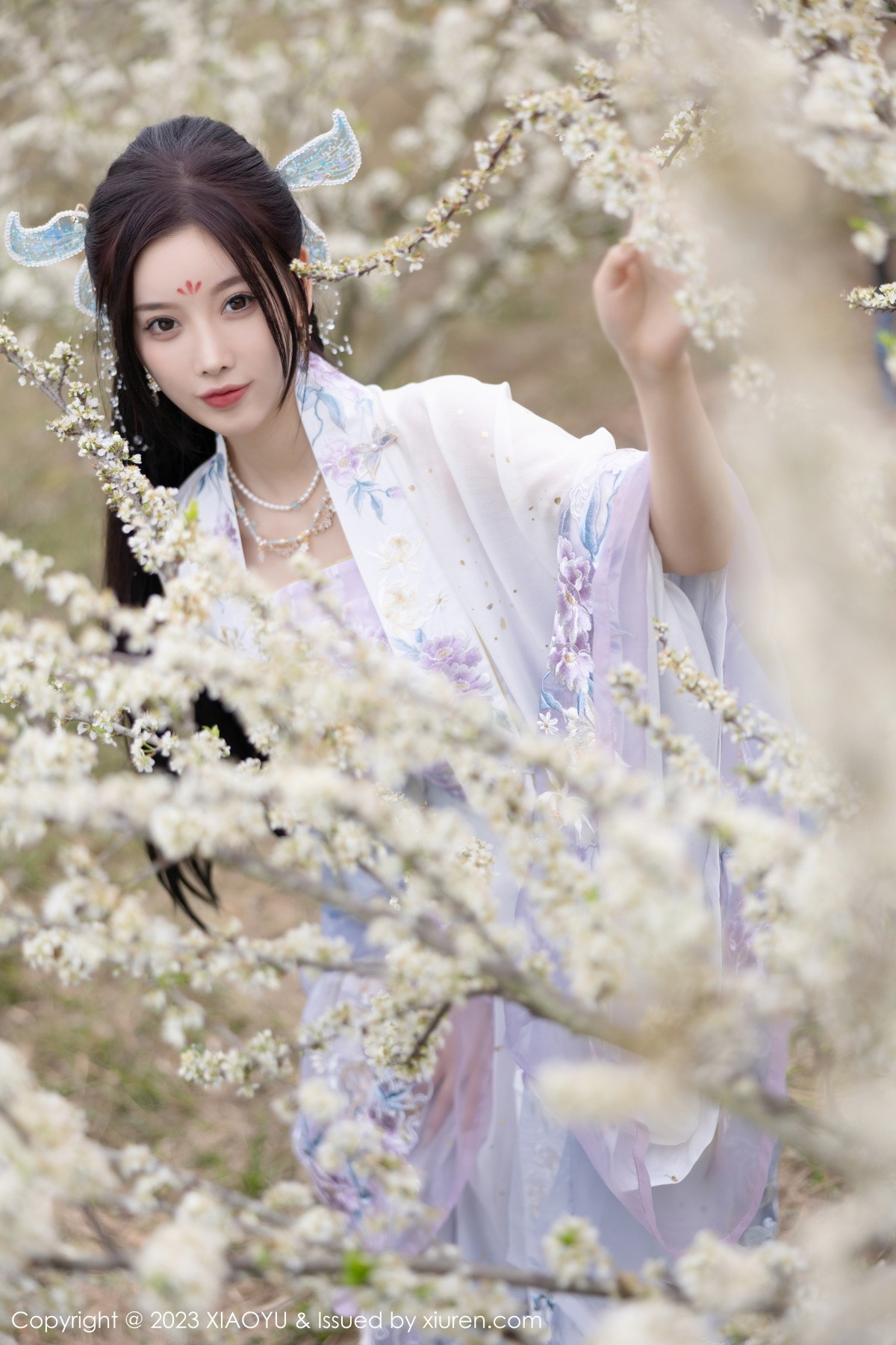 Xgyw.Net_[XiaoYu画语界]Vol.970_女神杨晨晨Yome脱淡蓝紫色古装服露白色蕾丝内衣完美诱惑写真91P