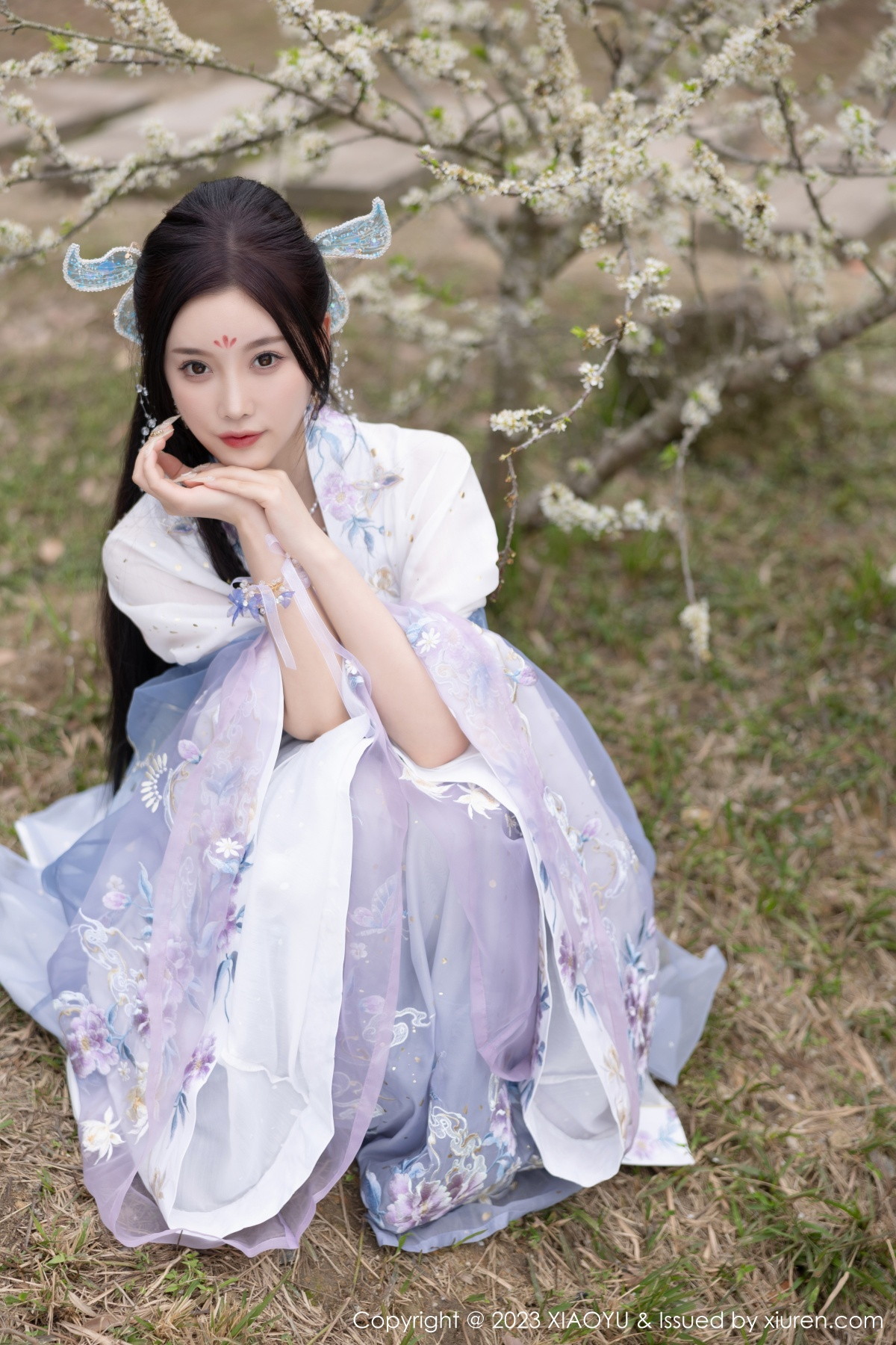 Xgyw.Net_[XiaoYu画语界]Vol.970_女神杨晨晨Yome脱淡蓝紫色古装服露白色蕾丝内衣完美诱惑写真91P