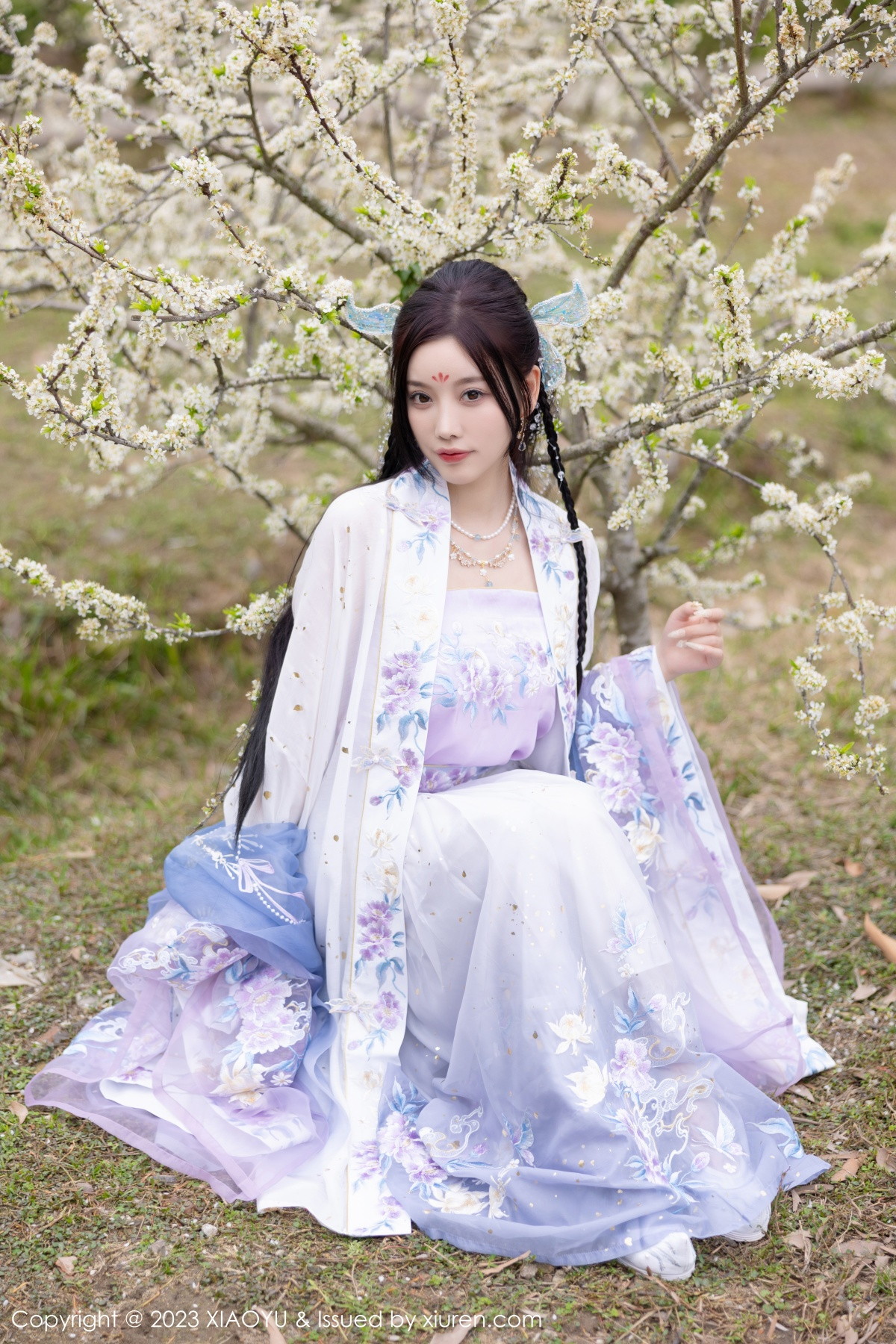 Xgyw.Net_[XiaoYu画语界]Vol.970_女神杨晨晨Yome脱淡蓝紫色古装服露白色蕾丝内衣完美诱惑写真91P
