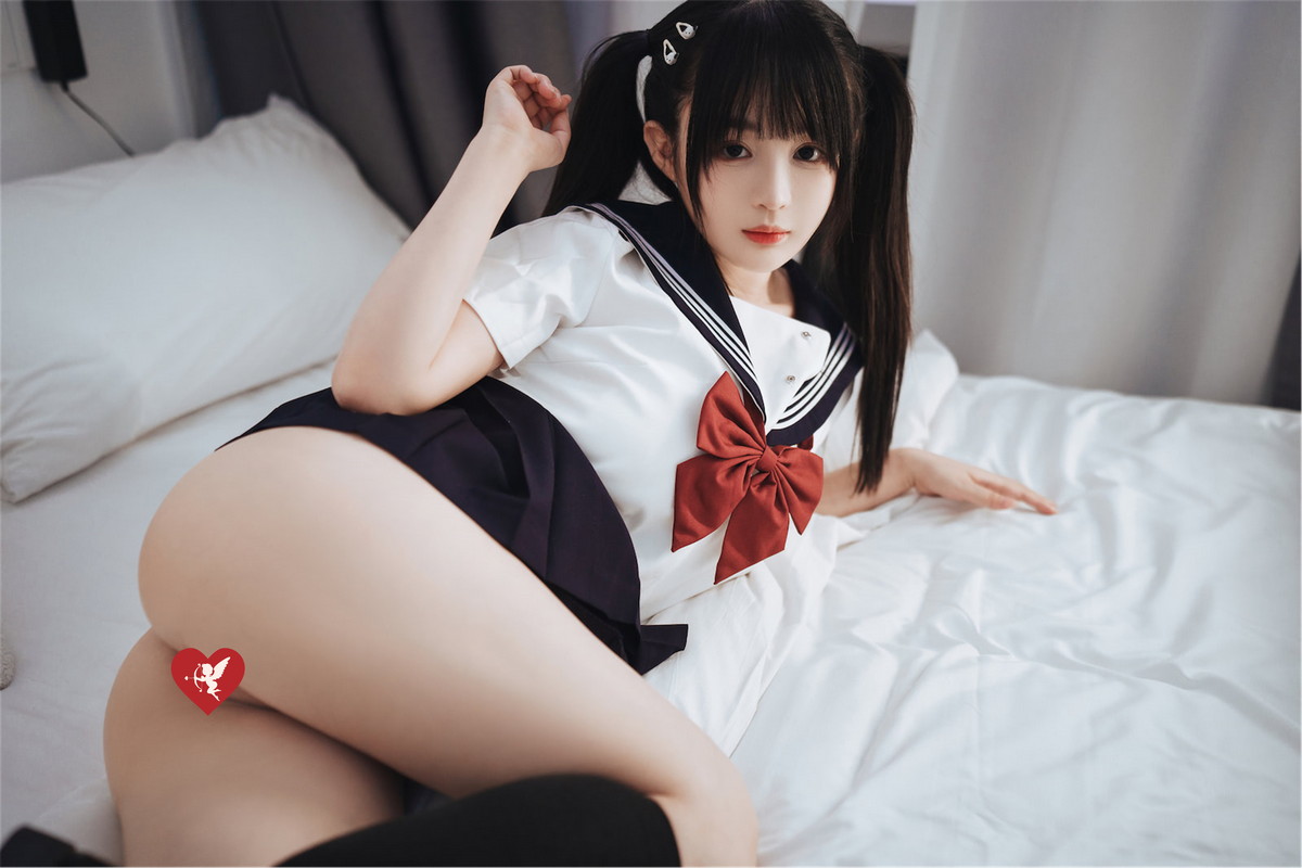 Xgyw.Net_网络美女桜井宁宁双马尾JK主题私房床上半脱性感学生制服露白色内衣诱惑写真65P
